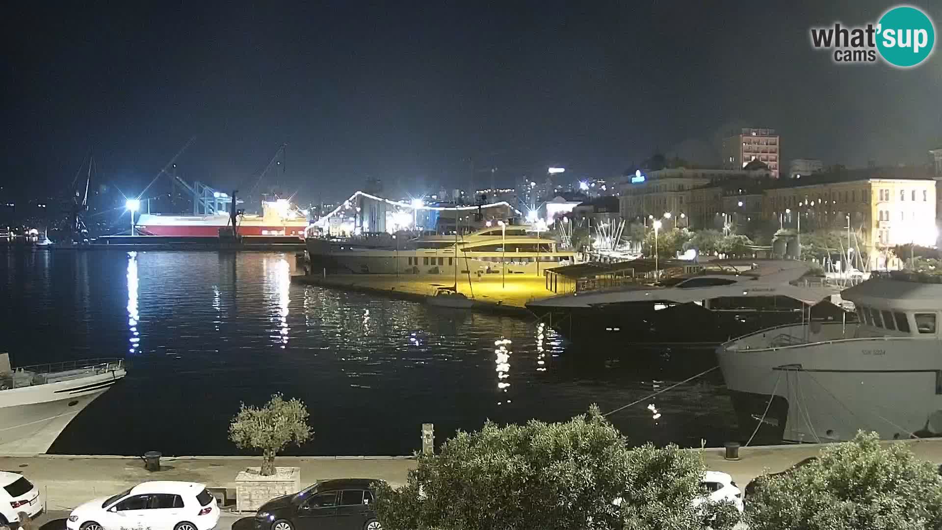 La Riva y Marina en Rijeka – Webcam en vivo Croacia