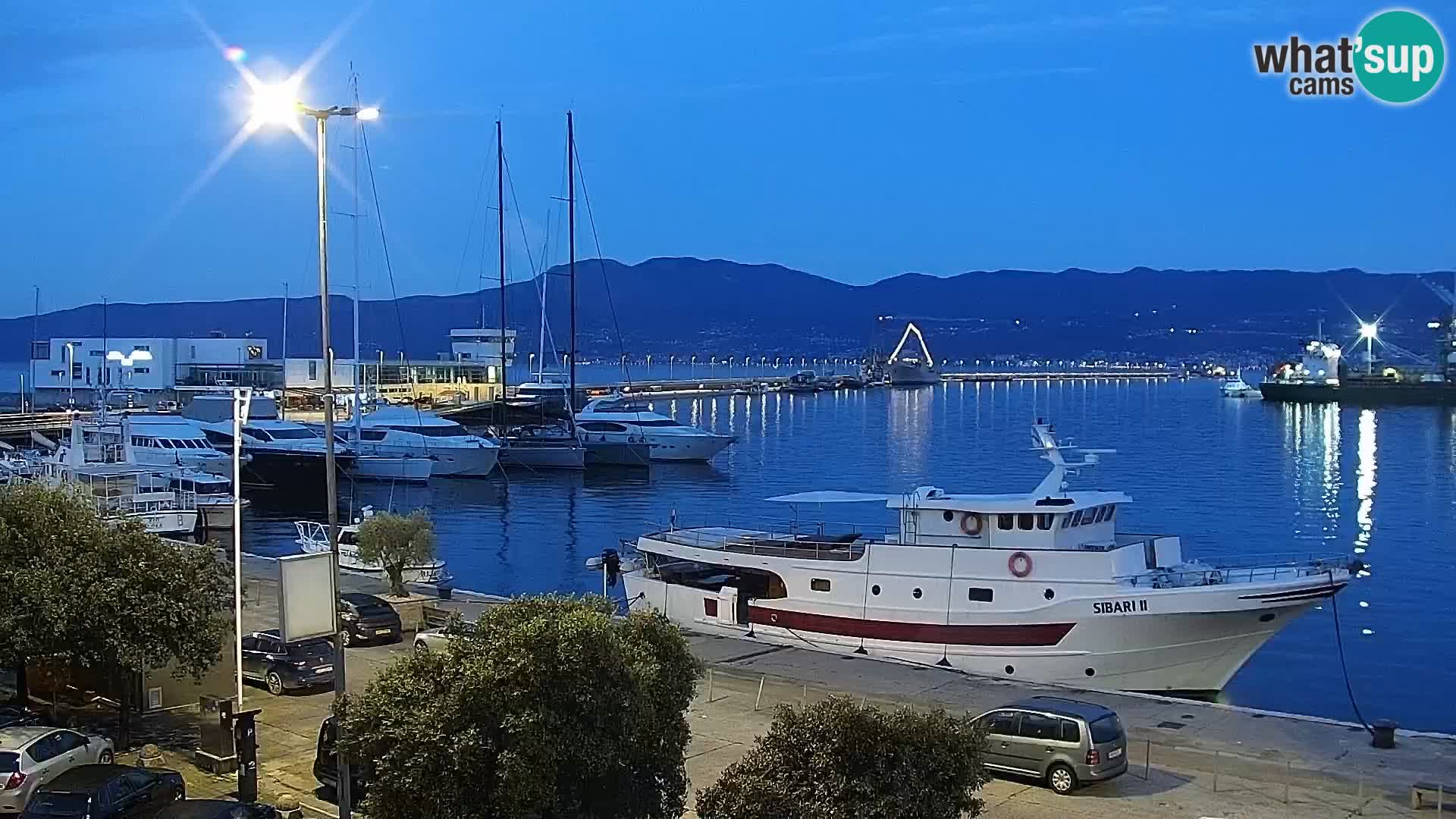 La Riva et Marina à Rijeka – Live Webcam Croatie