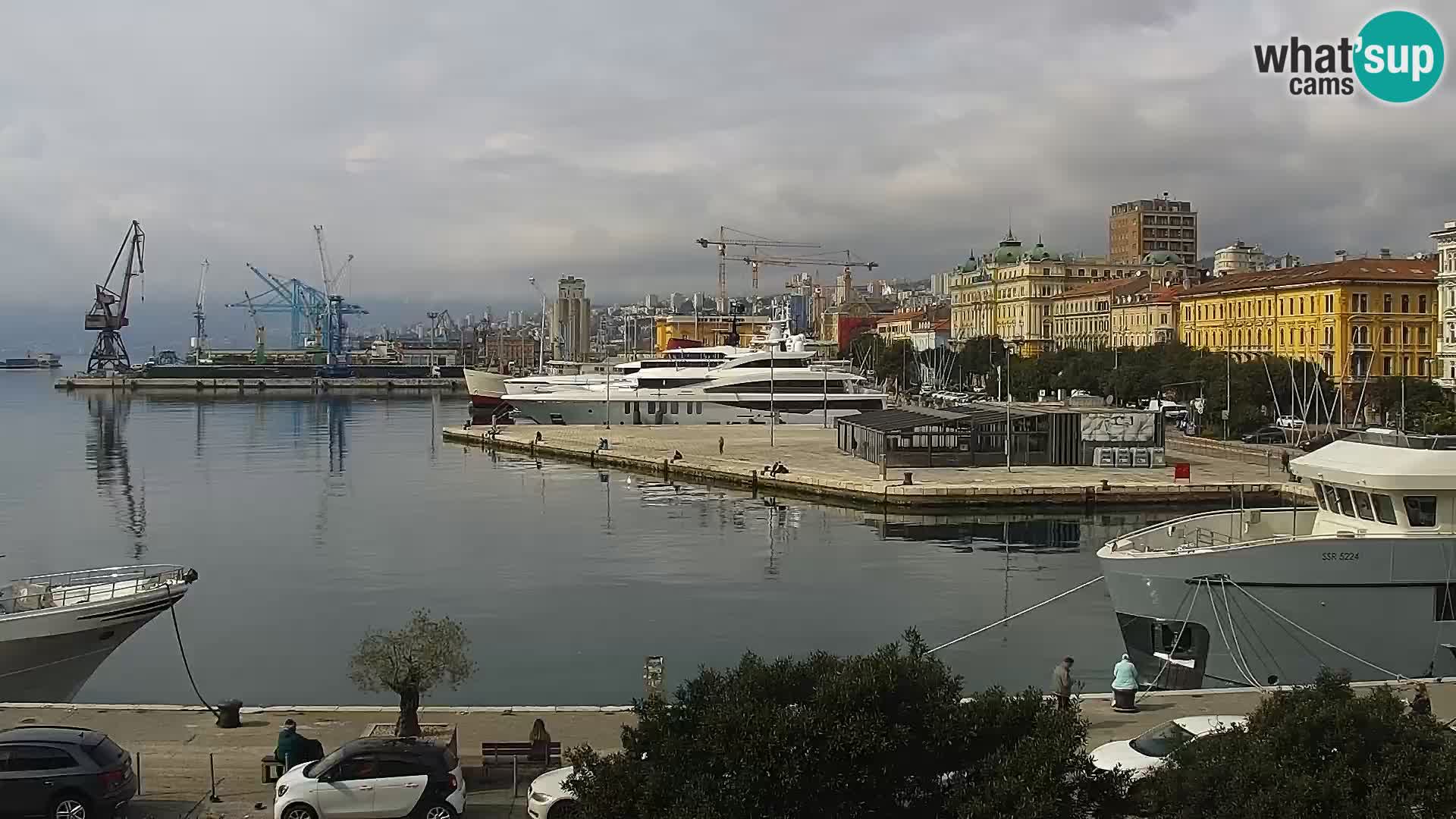 The Riva and Marina in Rijeka  – Live Webcam Croatia