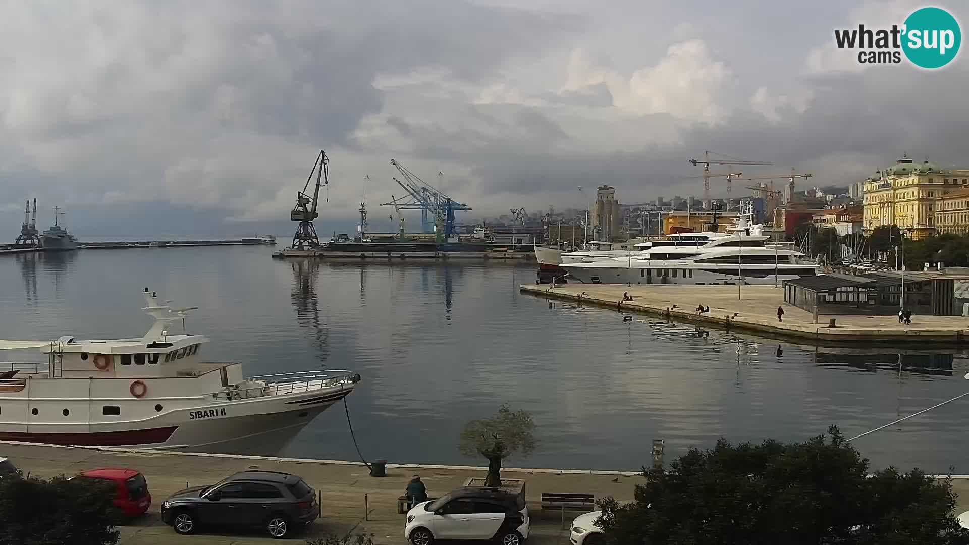 The Riva and Marina in Rijeka  – Live Webcam Croatia