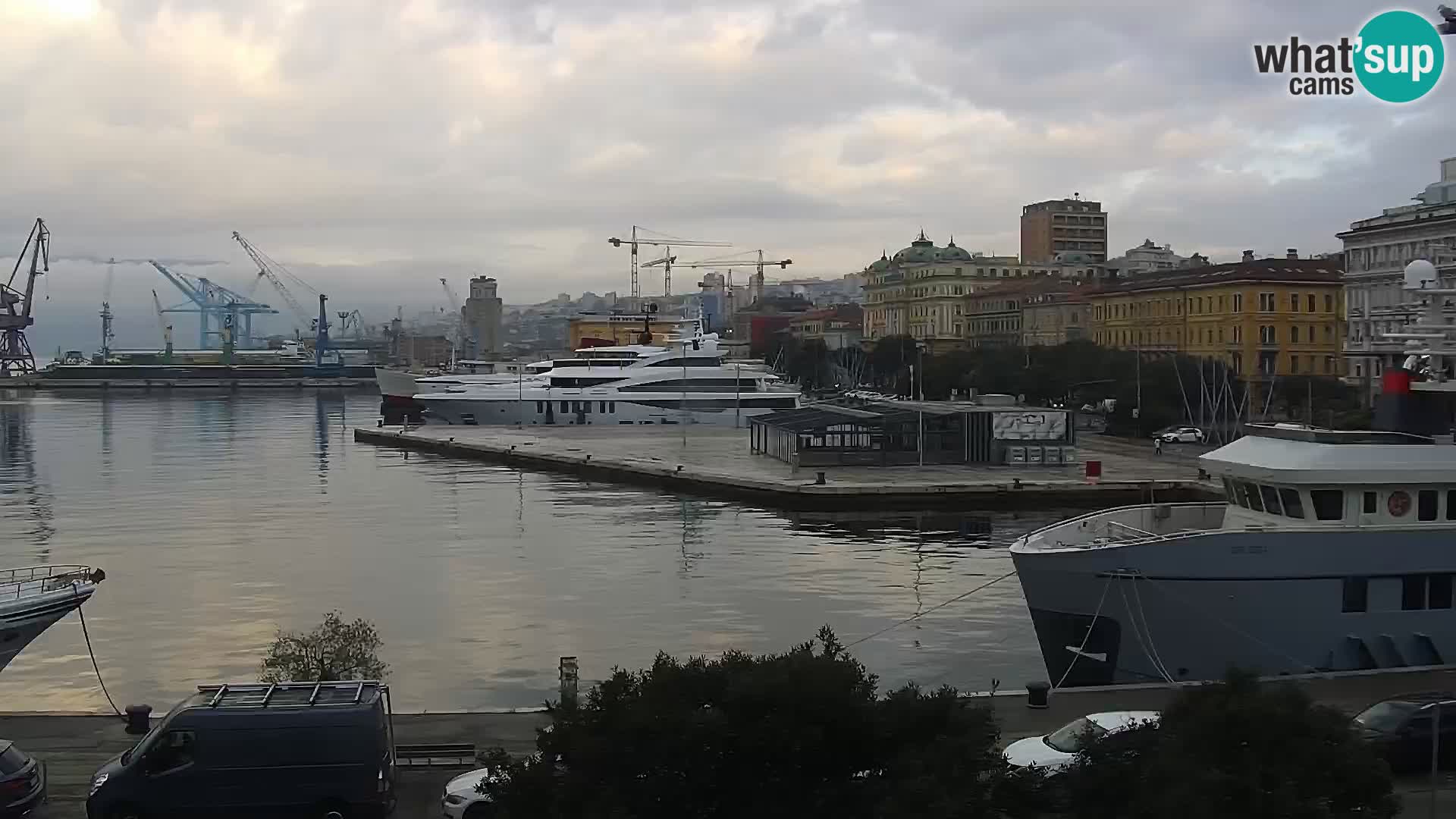 The Riva and Marina in Rijeka  – Live Webcam Croatia