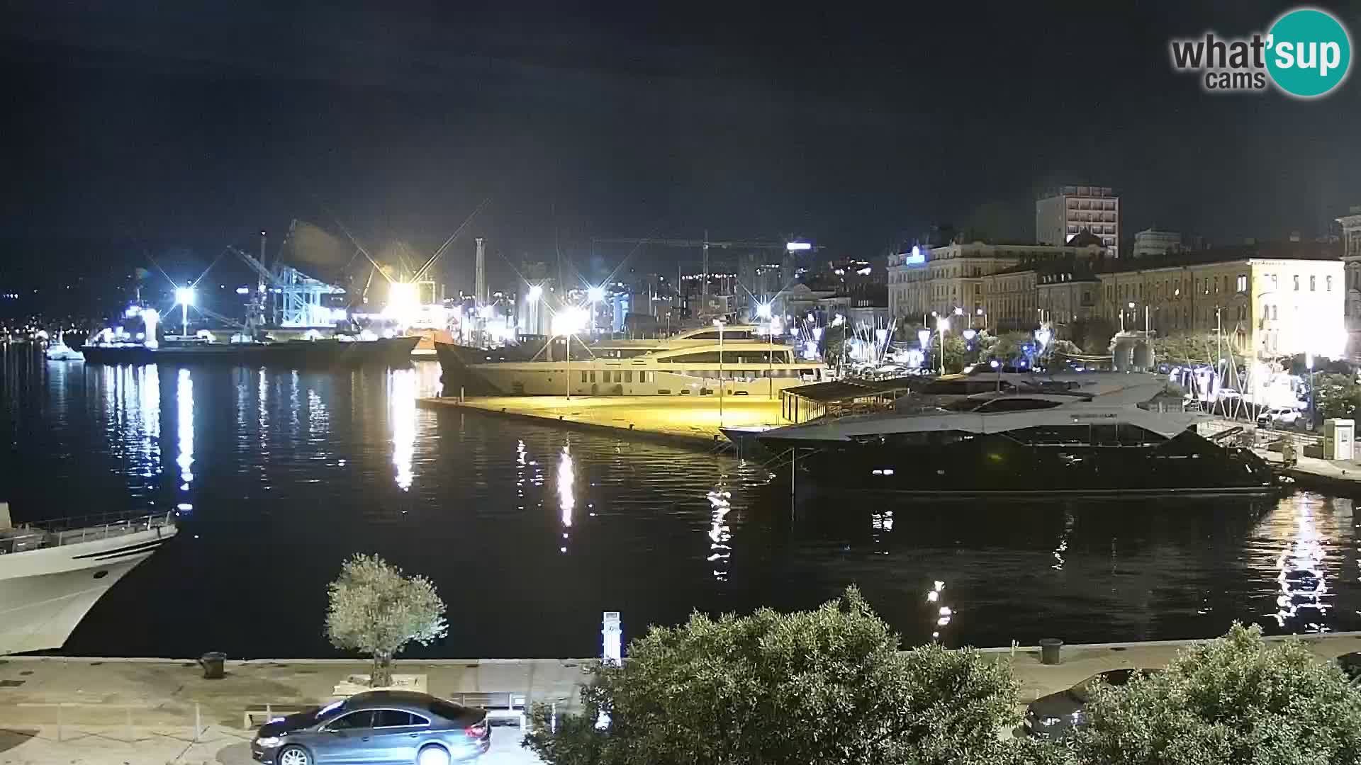 The Riva and Marina in Rijeka  – Live Webcam Croatia