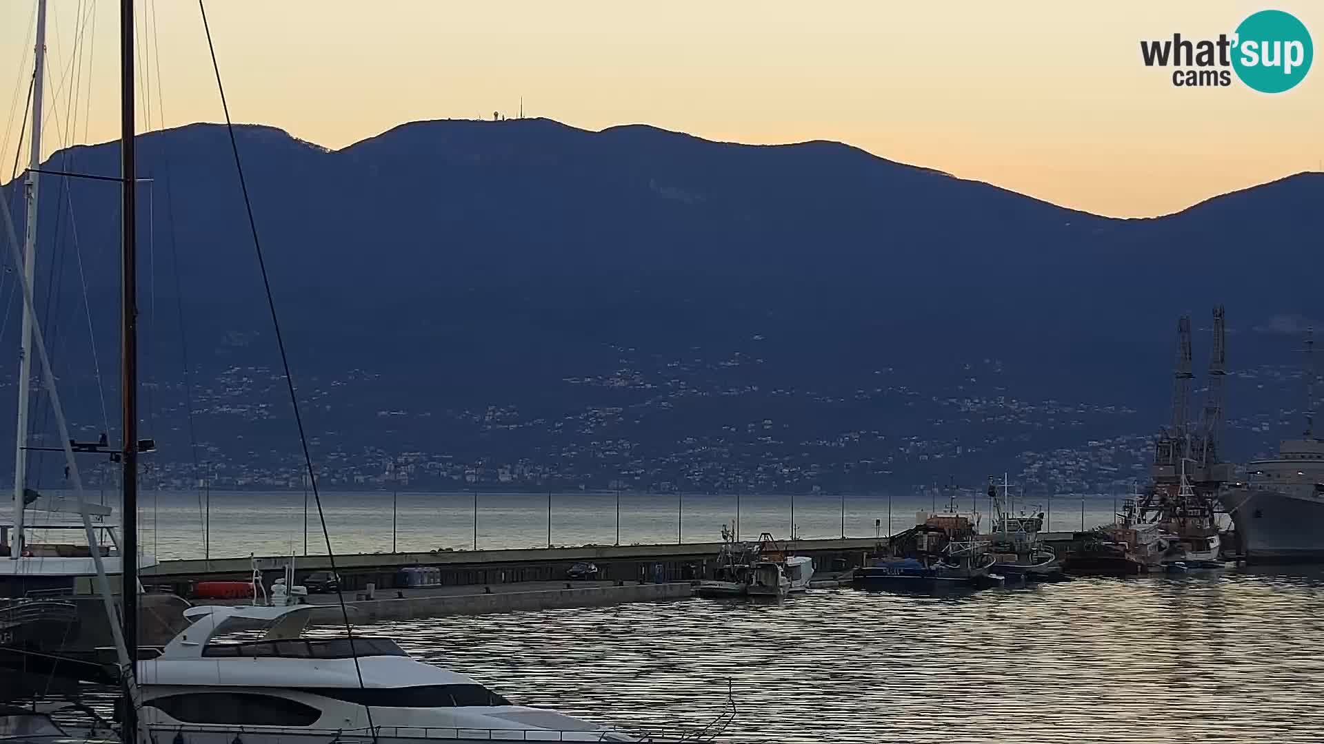 The Riva and Marina in Rijeka  – Live Webcam Croatia