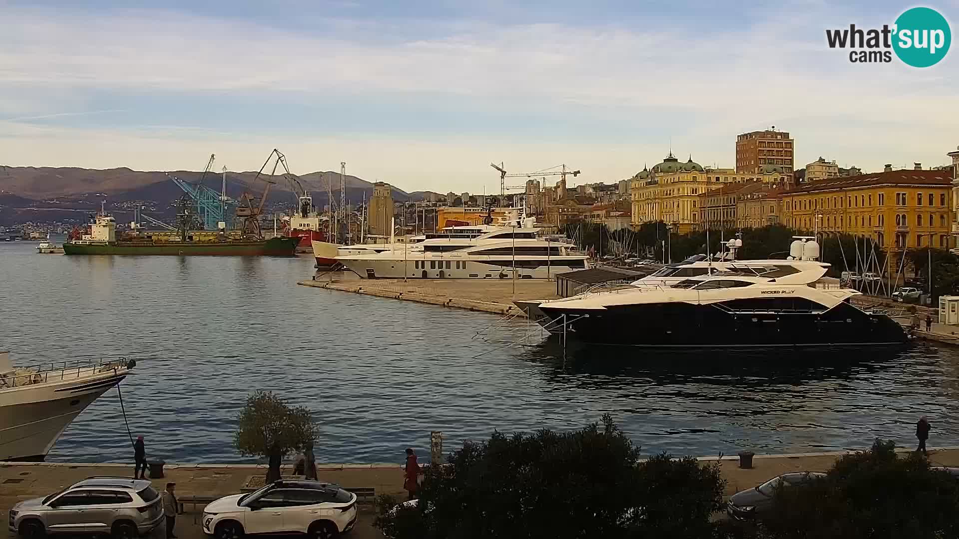 Die Riva und Marina in Rijeka – Live Webcam Kroatien