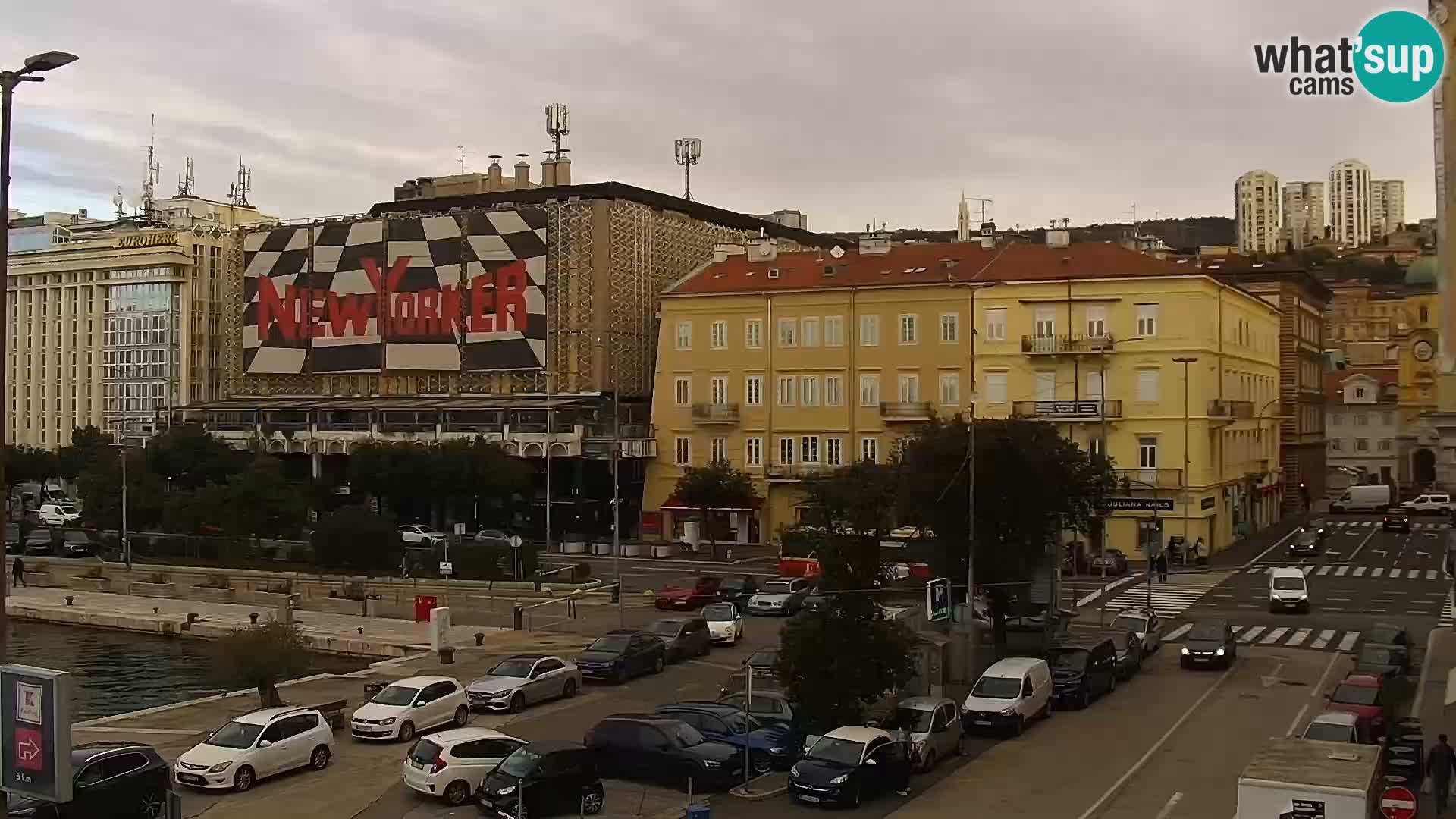 The Riva and Marina in Rijeka  – Live Webcam Croatia