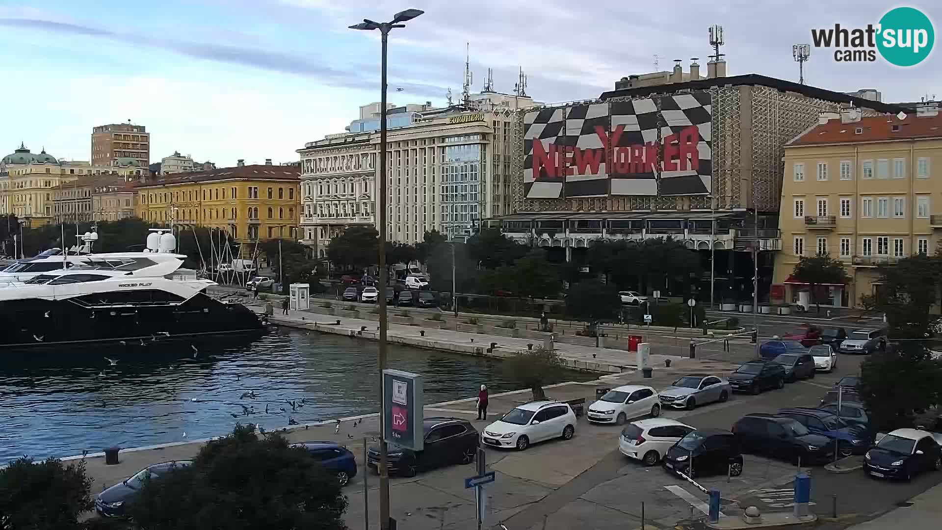 The Riva and Marina in Rijeka  – Live Webcam Croatia
