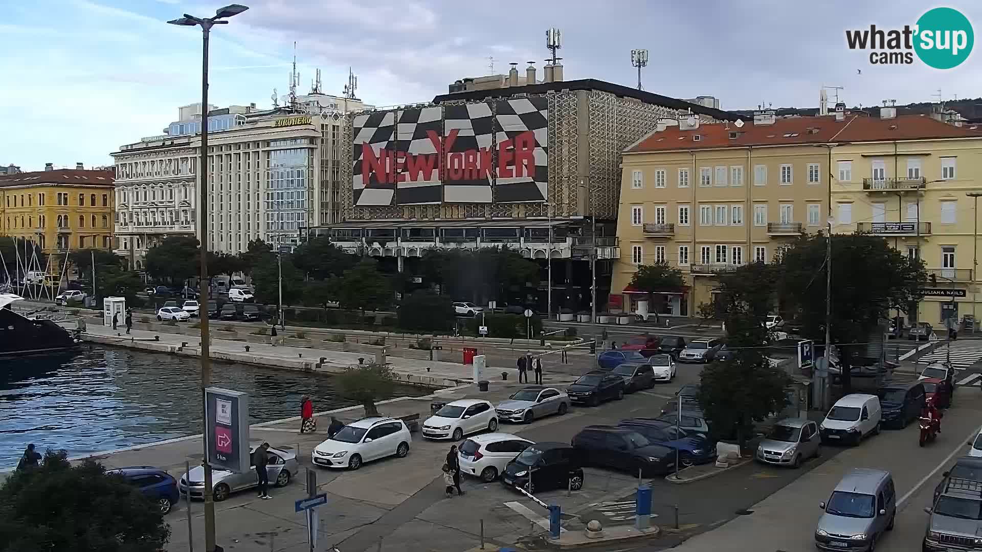 The Riva and Marina in Rijeka  – Live Webcam Croatia