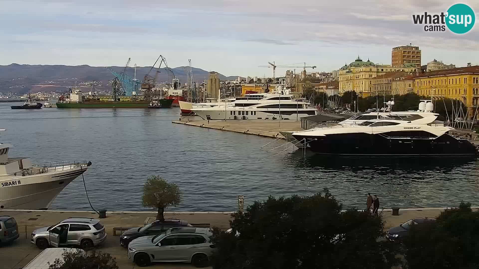 The Riva and Marina in Rijeka – Live Webcam Croatia
