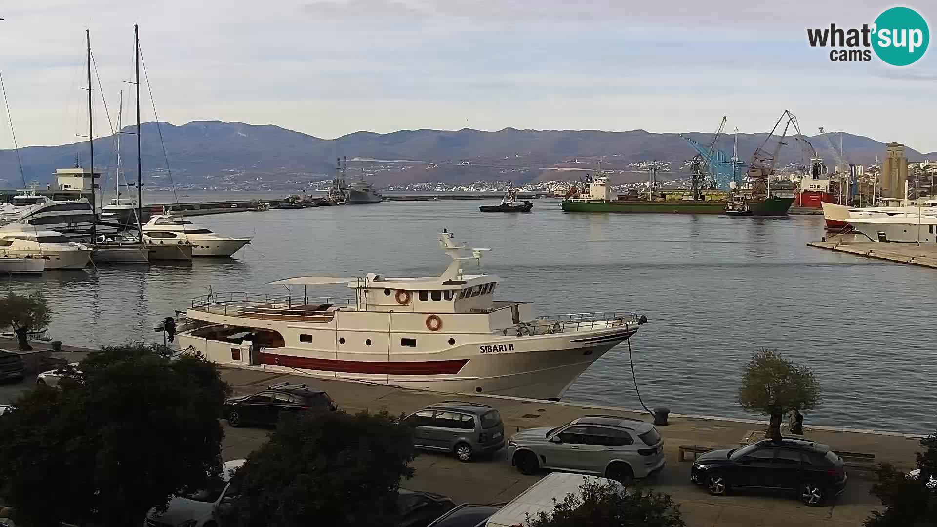 La Riva y Marina en Rijeka – Webcam en vivo Croacia