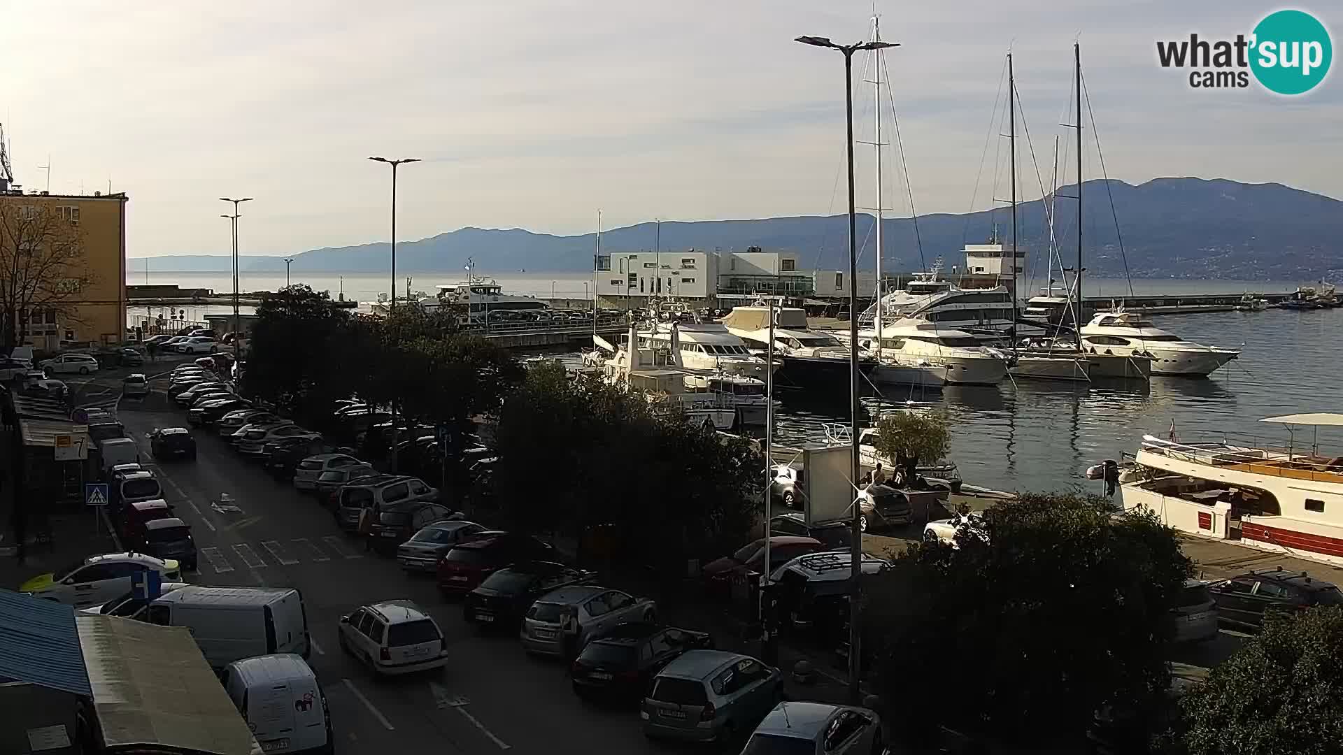 La Riva et Marina à Rijeka – Live Webcam Croatie