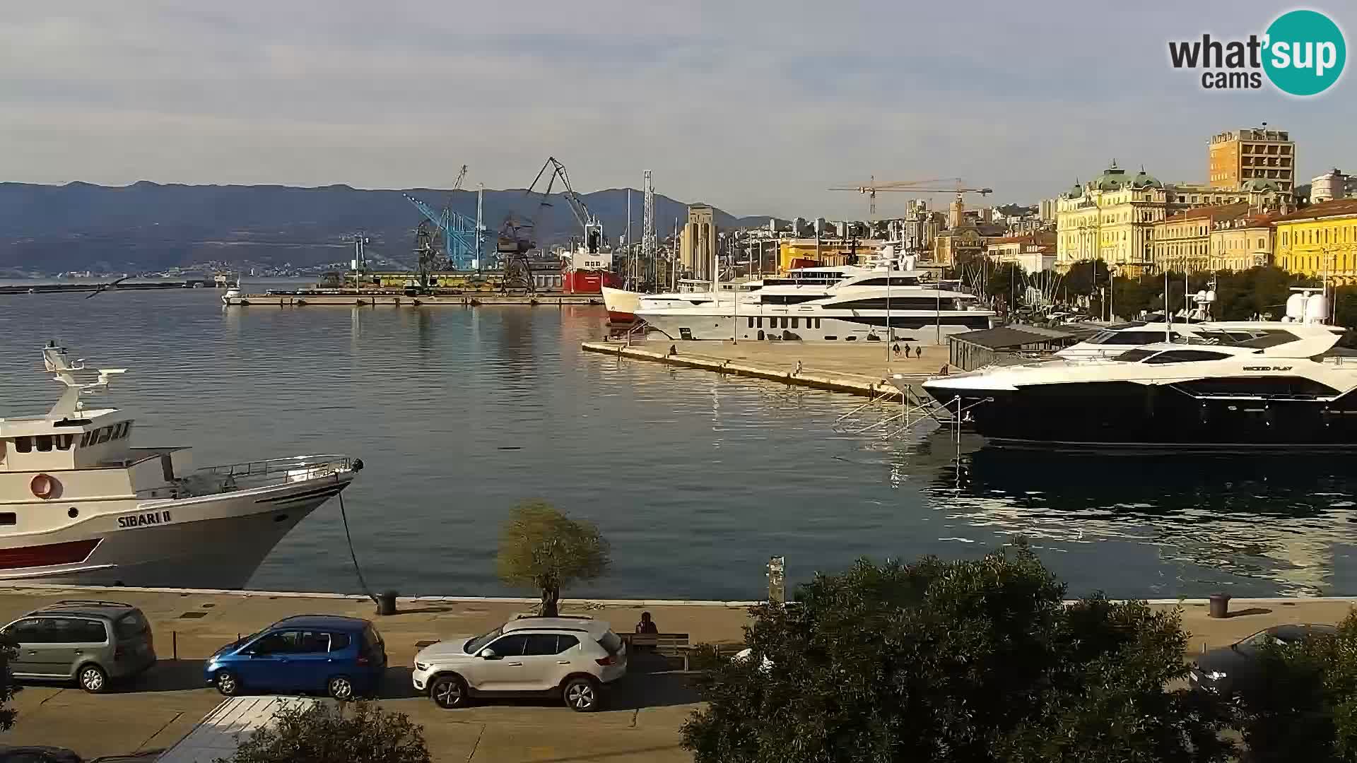La Riva et Marina à Rijeka – Live Webcam Croatie