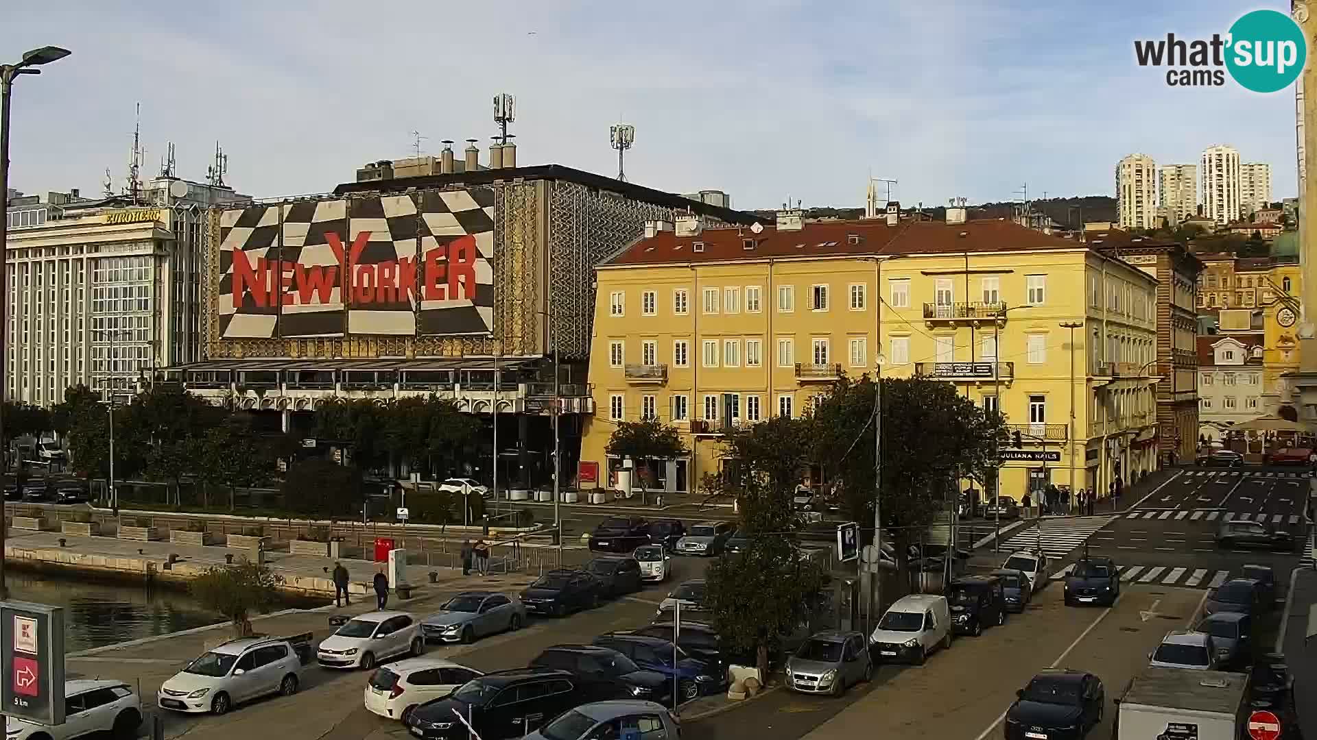 La Riva y Marina en Rijeka – Webcam en vivo Croacia