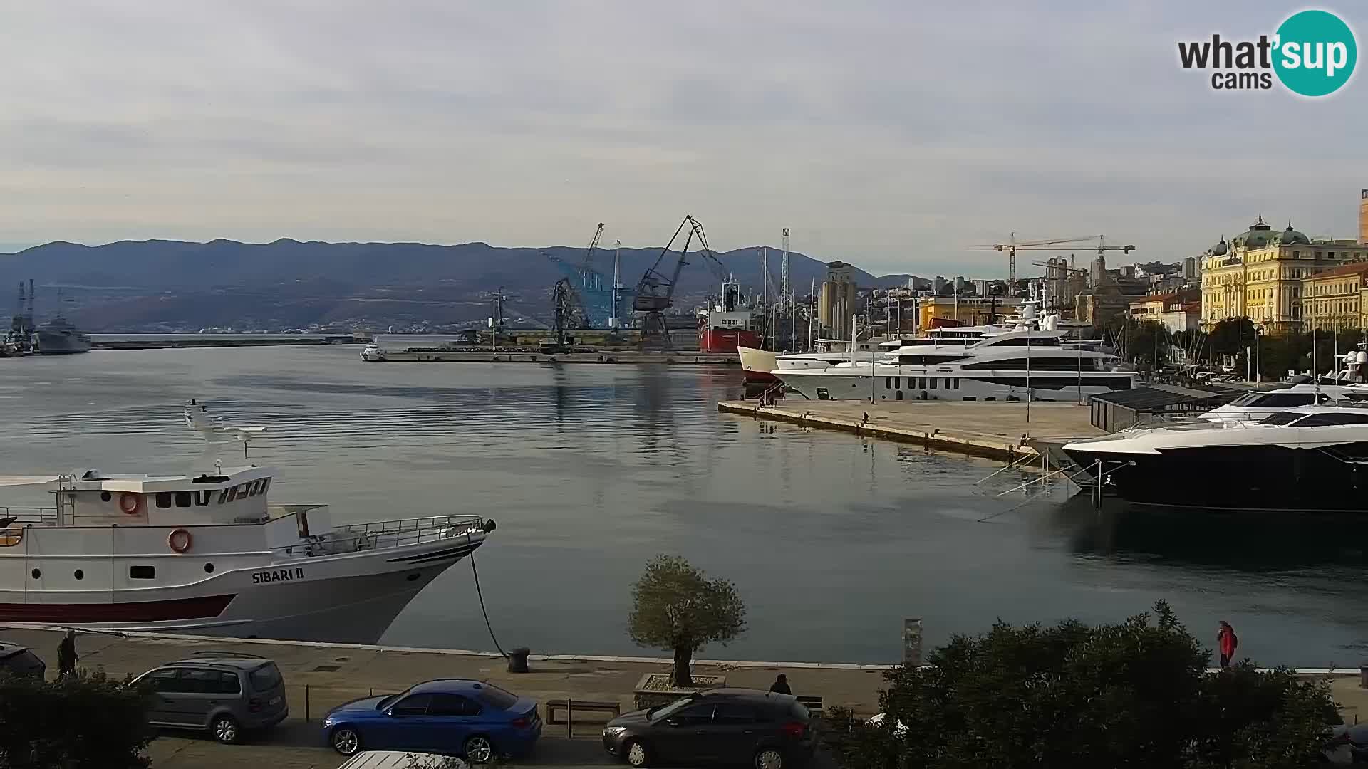 The Riva and Marina in Rijeka – Live Webcam Croatia