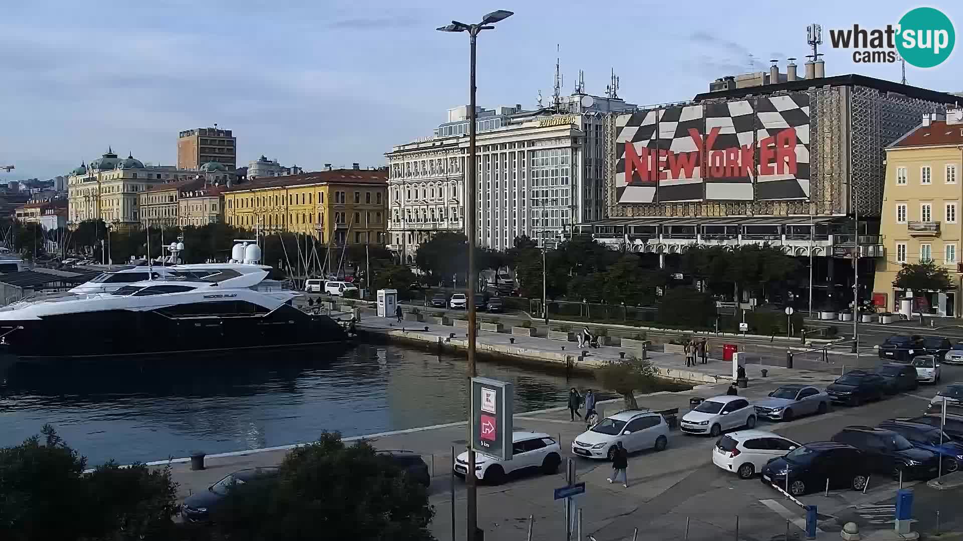 The Riva and Marina in Rijeka  – Live Webcam Croatia