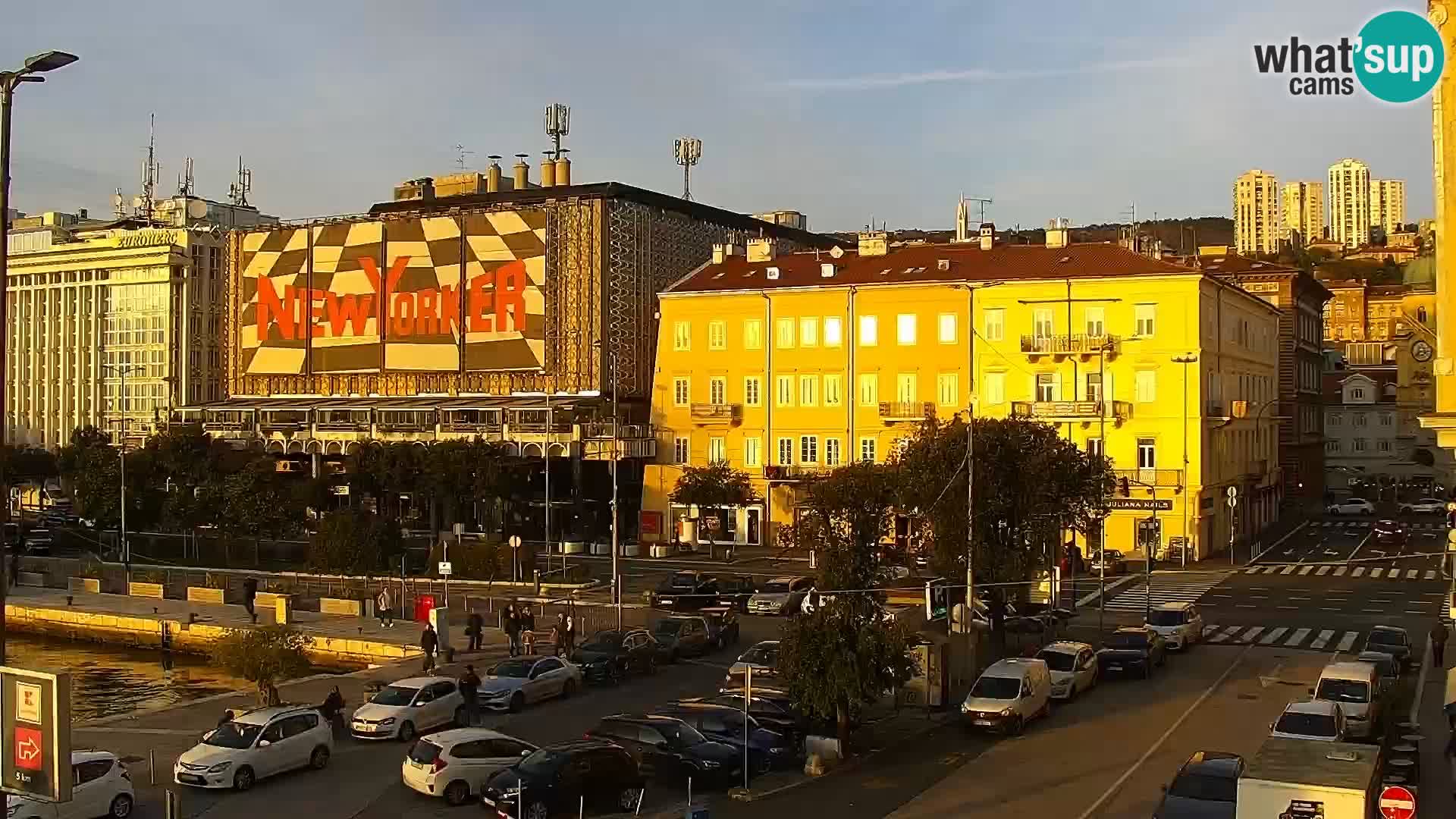 Die Riva und Marina in Rijeka – Live Webcam Kroatien