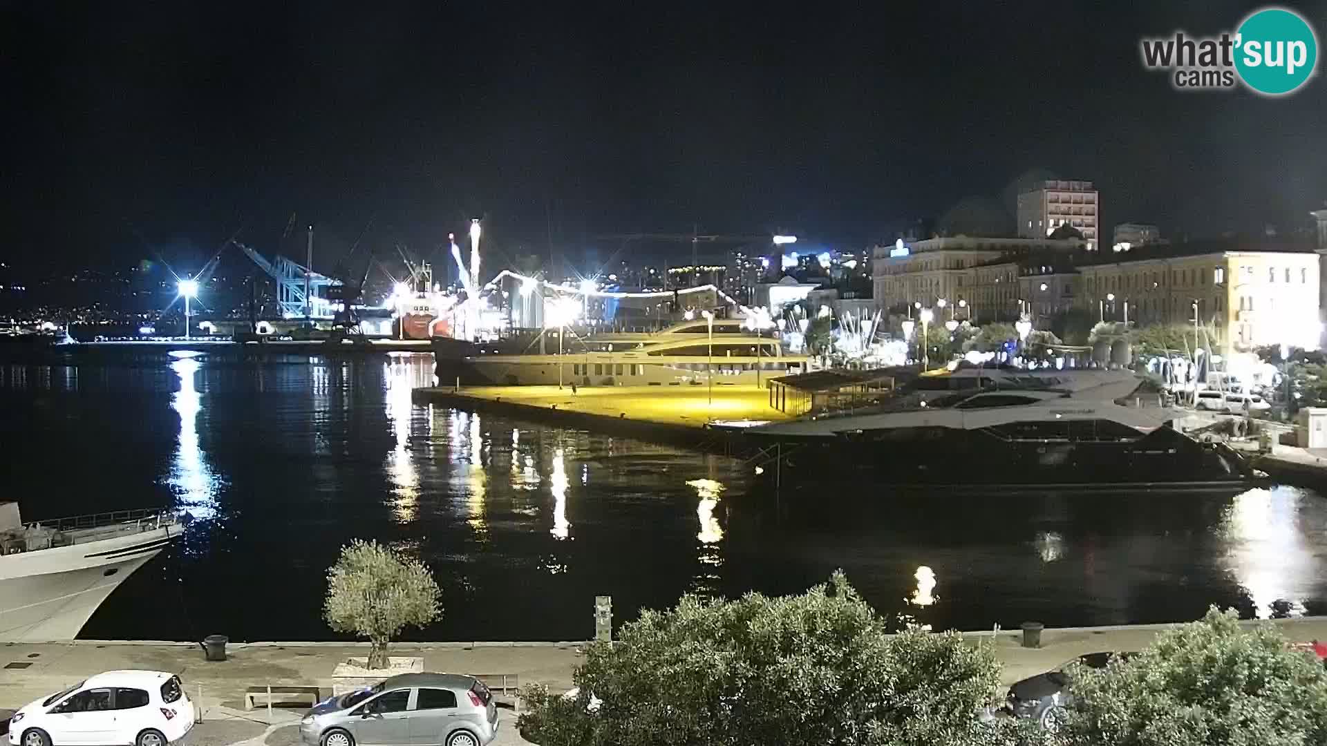 La Riva y Marina en Rijeka – Webcam en vivo Croacia