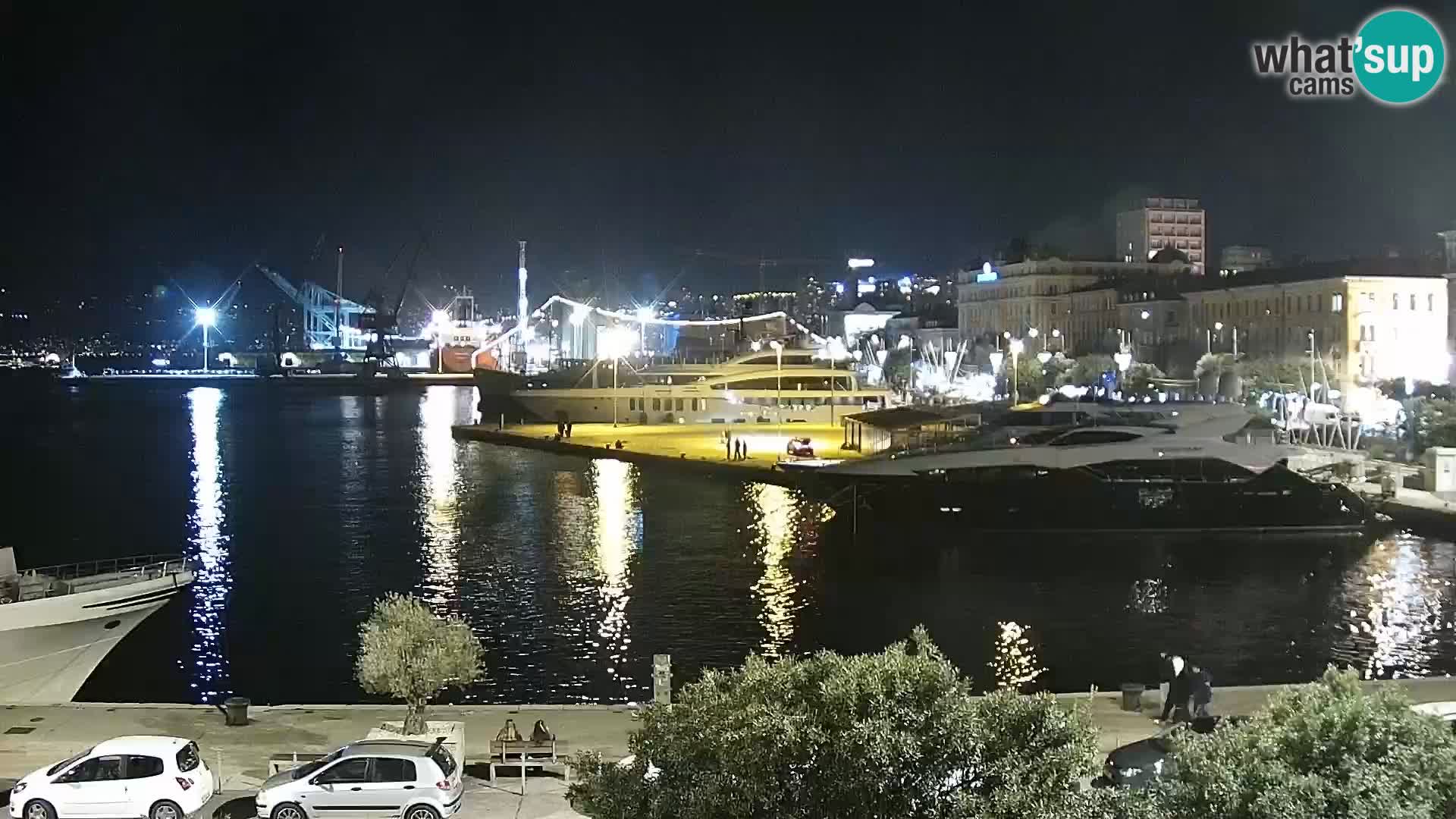 The Riva and Marina in Rijeka  – Live Webcam Croatia