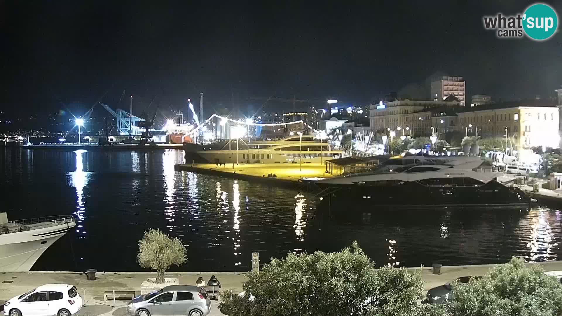 La Riva y Marina en Rijeka – Webcam en vivo Croacia