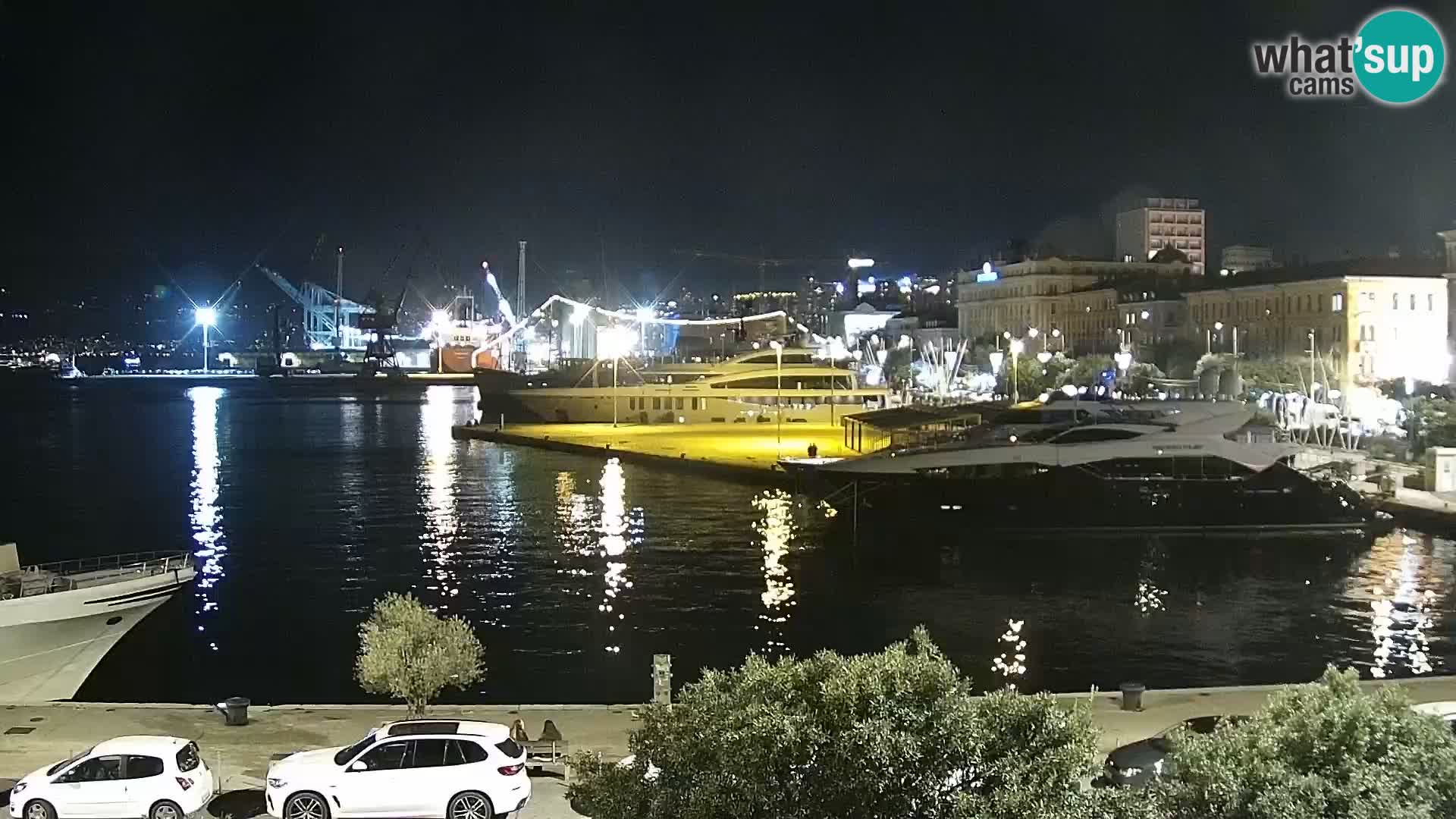 The Riva and Marina in Rijeka  – Live Webcam Croatia