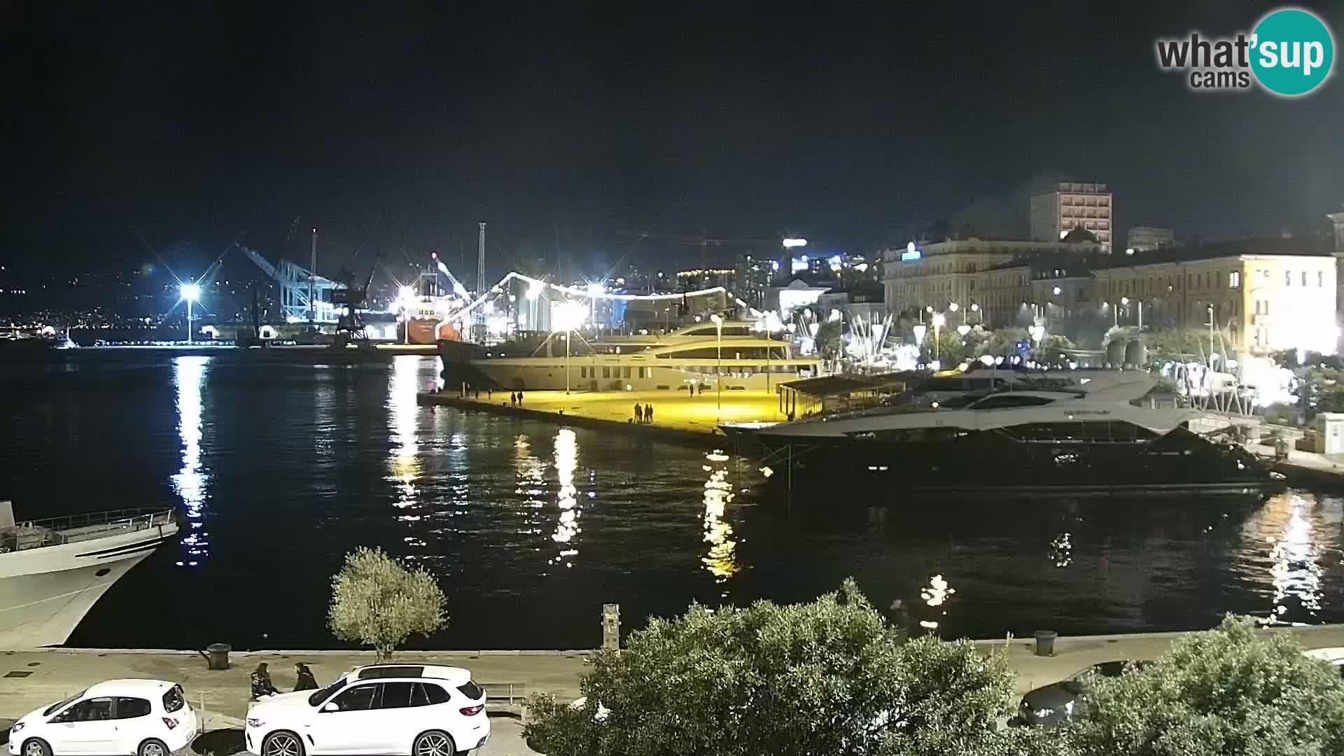 The Riva and Marina in Rijeka  – Live Webcam Croatia