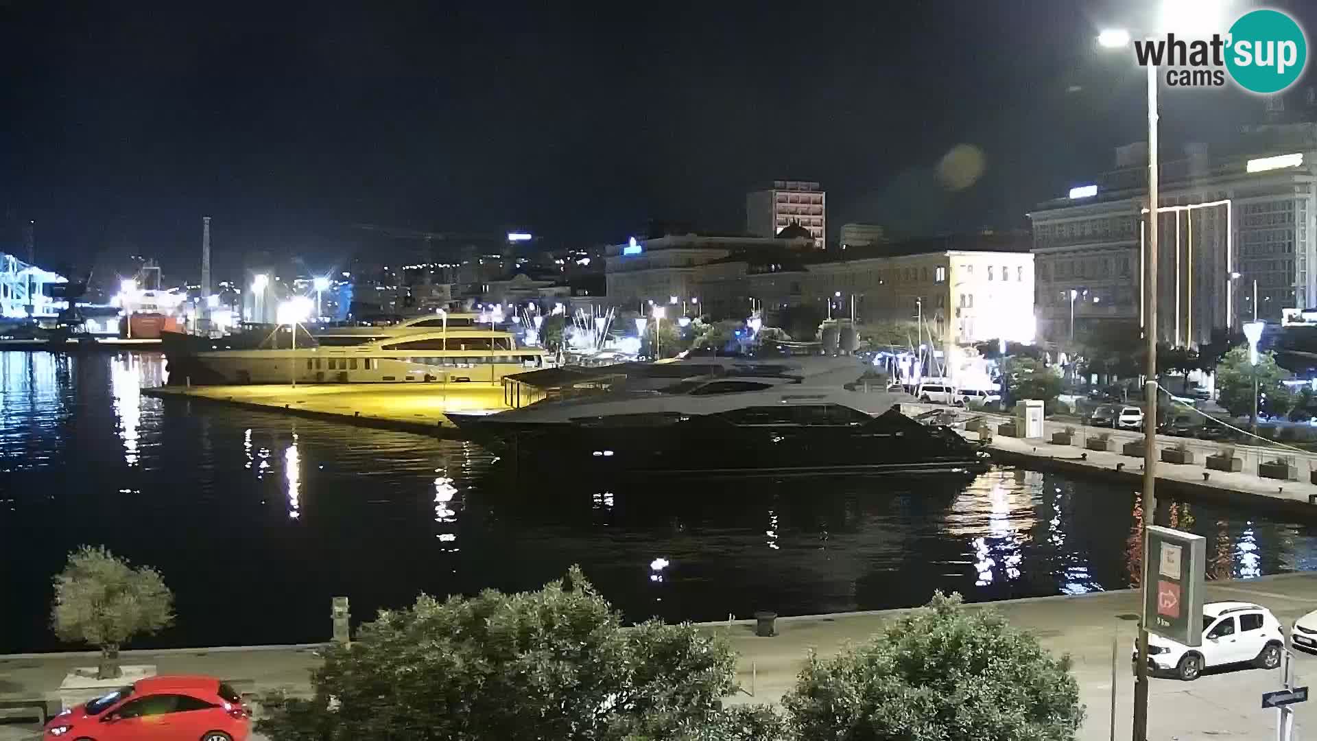The Riva and Marina in Rijeka  – Live Webcam Croatia