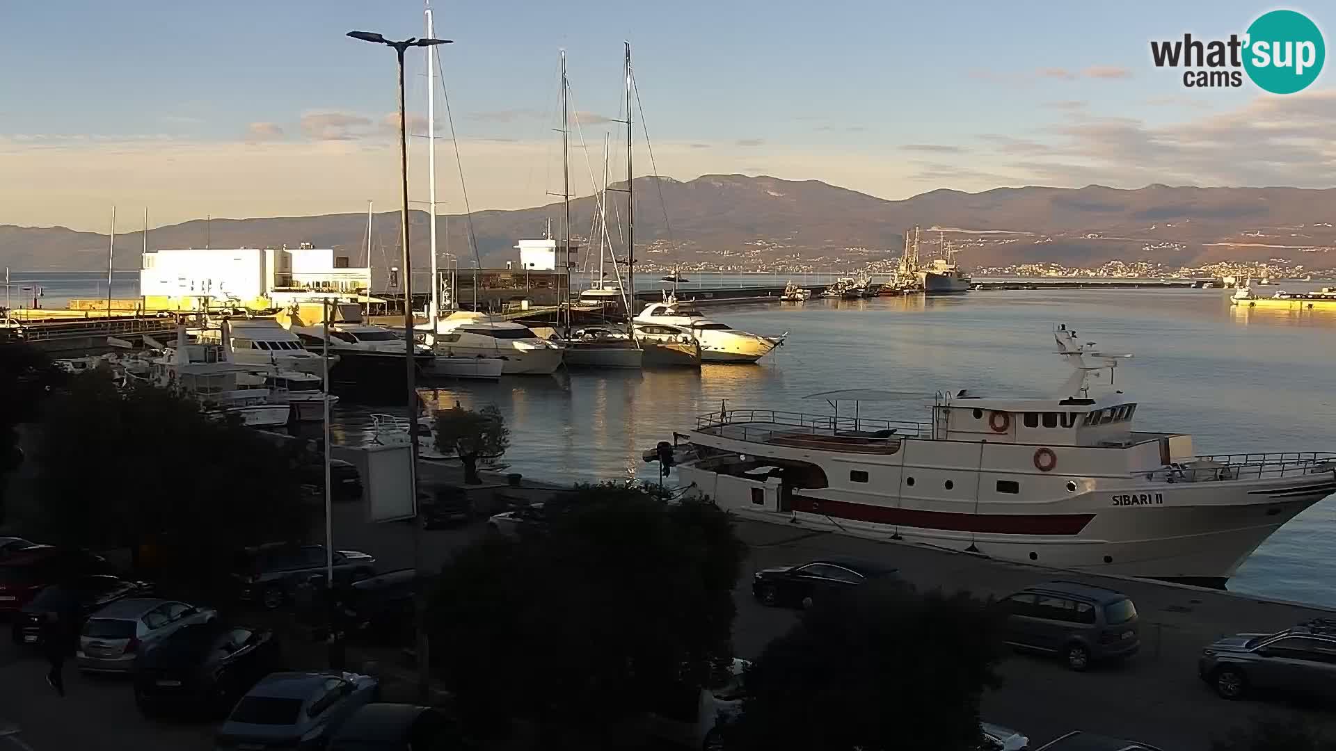 La Riva et Marina à Rijeka – Live Webcam Croatie