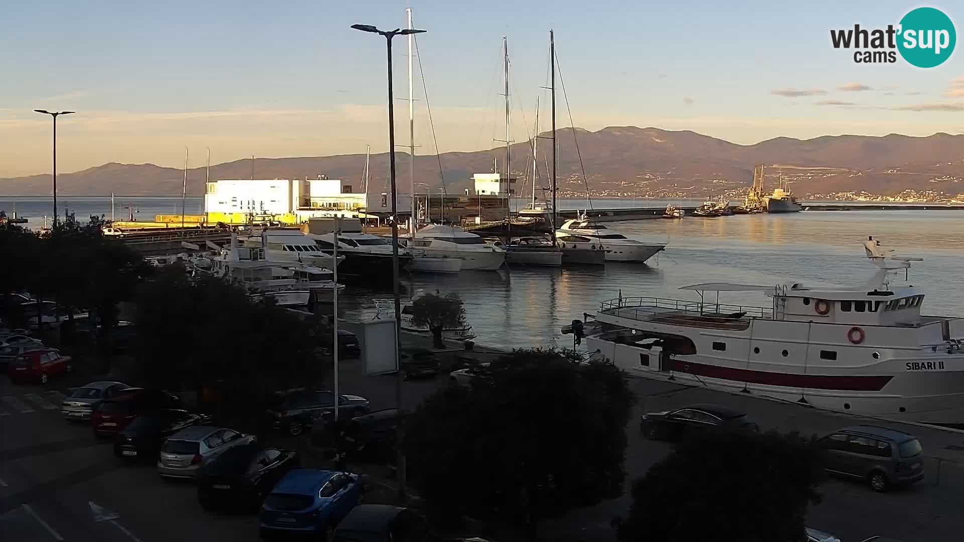 The Riva and Marina in Rijeka  – Live Webcam Croatia