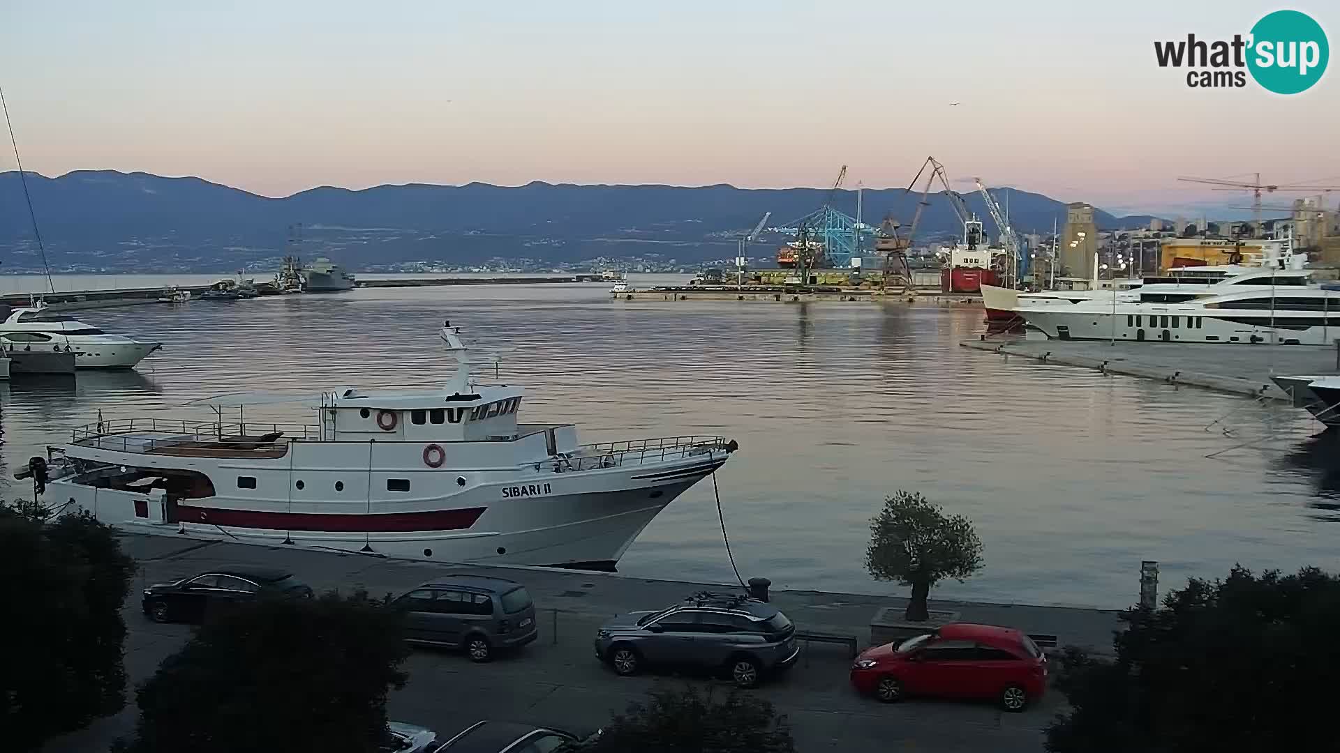 The Riva and Marina in Rijeka – Live Webcam Croatia
