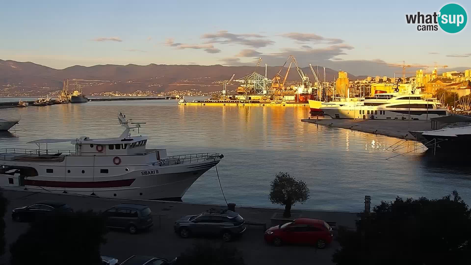 La Riva e la Marina a Rijeka (Fiume) – Live Webcam Croazia