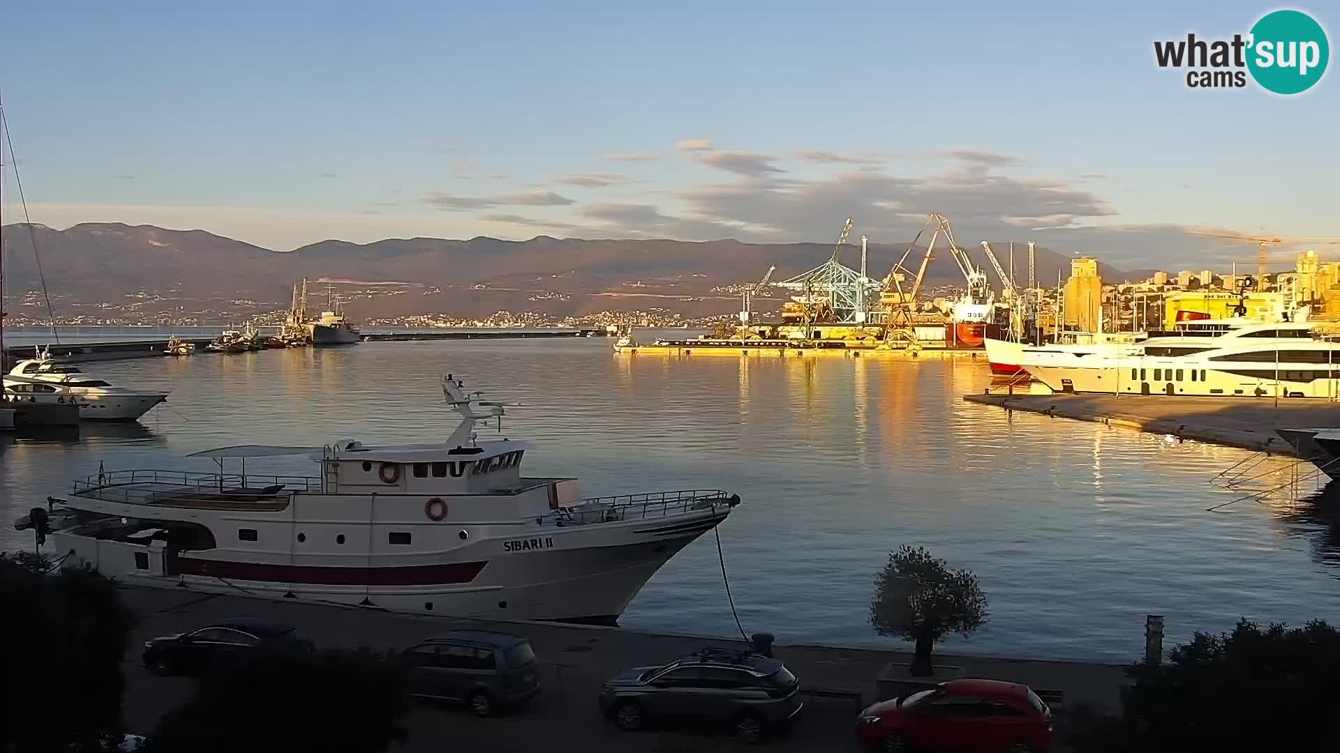 Die Riva und Marina in Rijeka – Live Webcam Kroatien