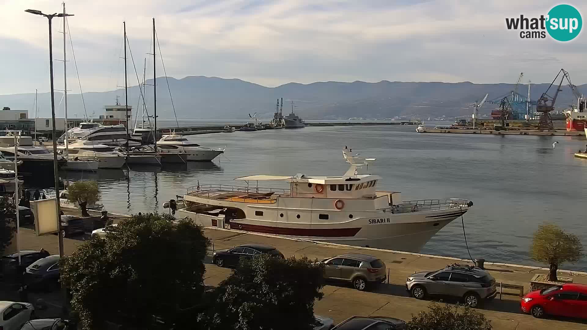 La Riva et Marina à Rijeka – Live Webcam Croatie