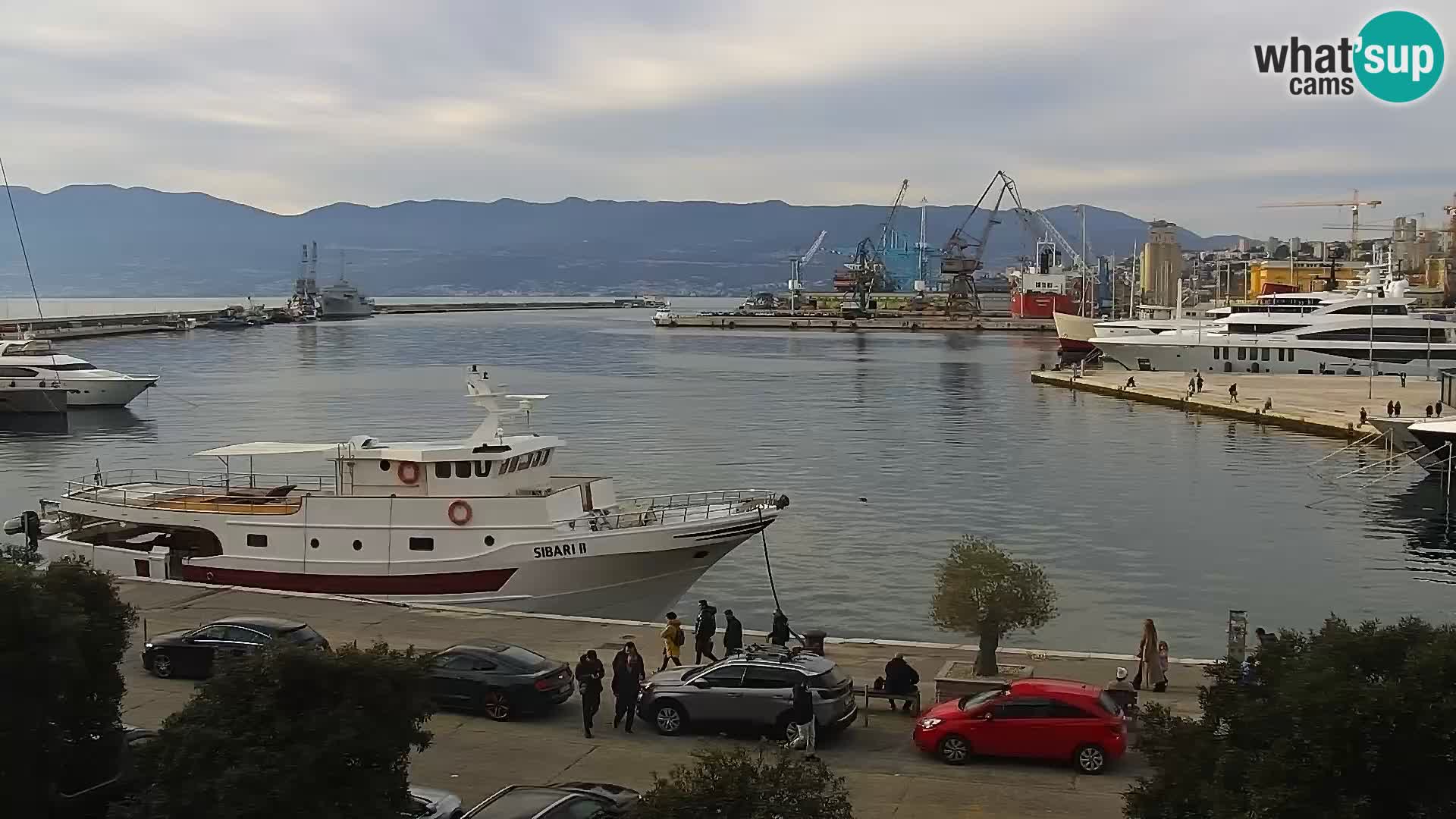 The Riva and Marina in Rijeka  – Live Webcam Croatia