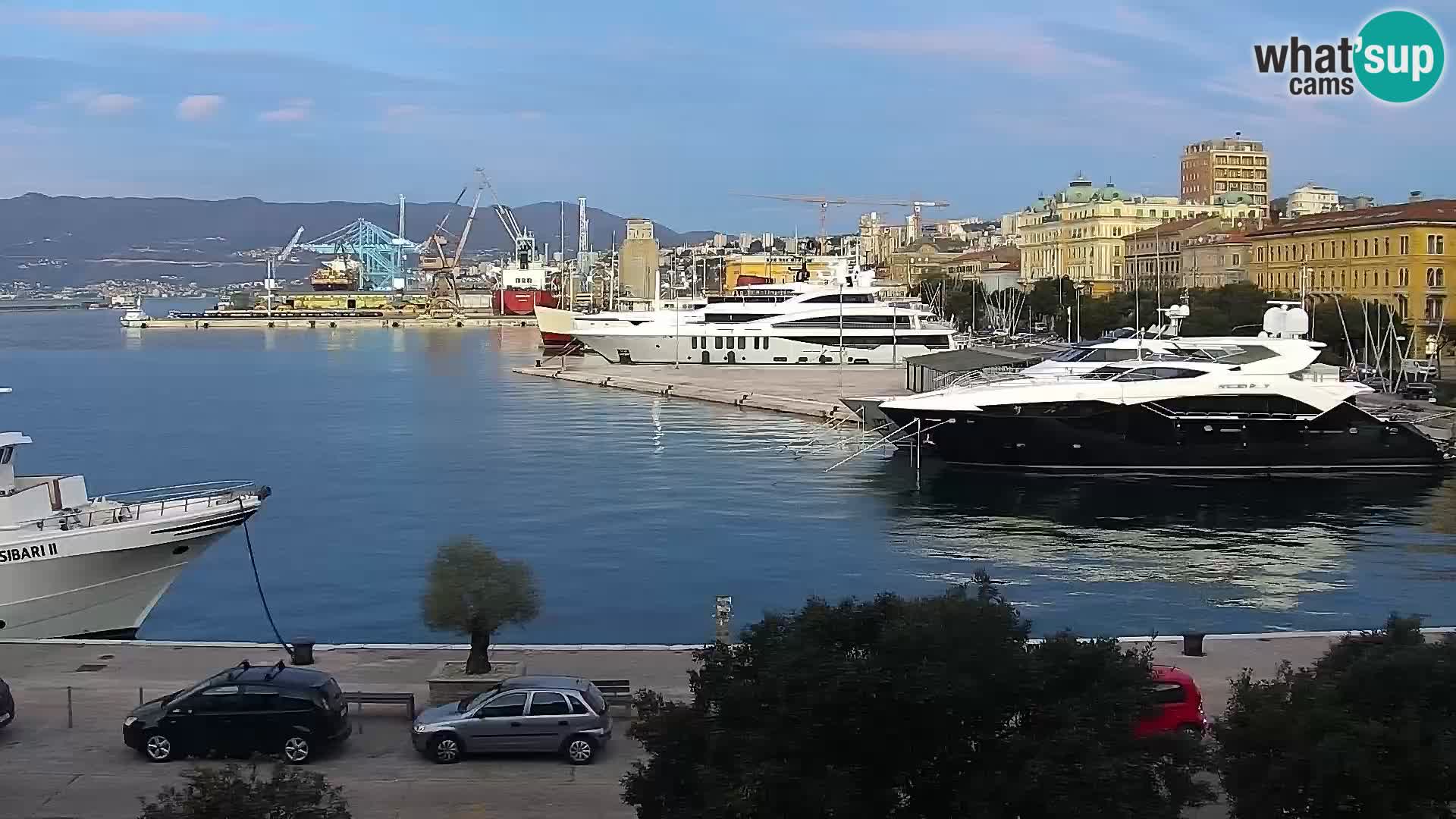 La Riva y Marina en Rijeka – Webcam en vivo Croacia