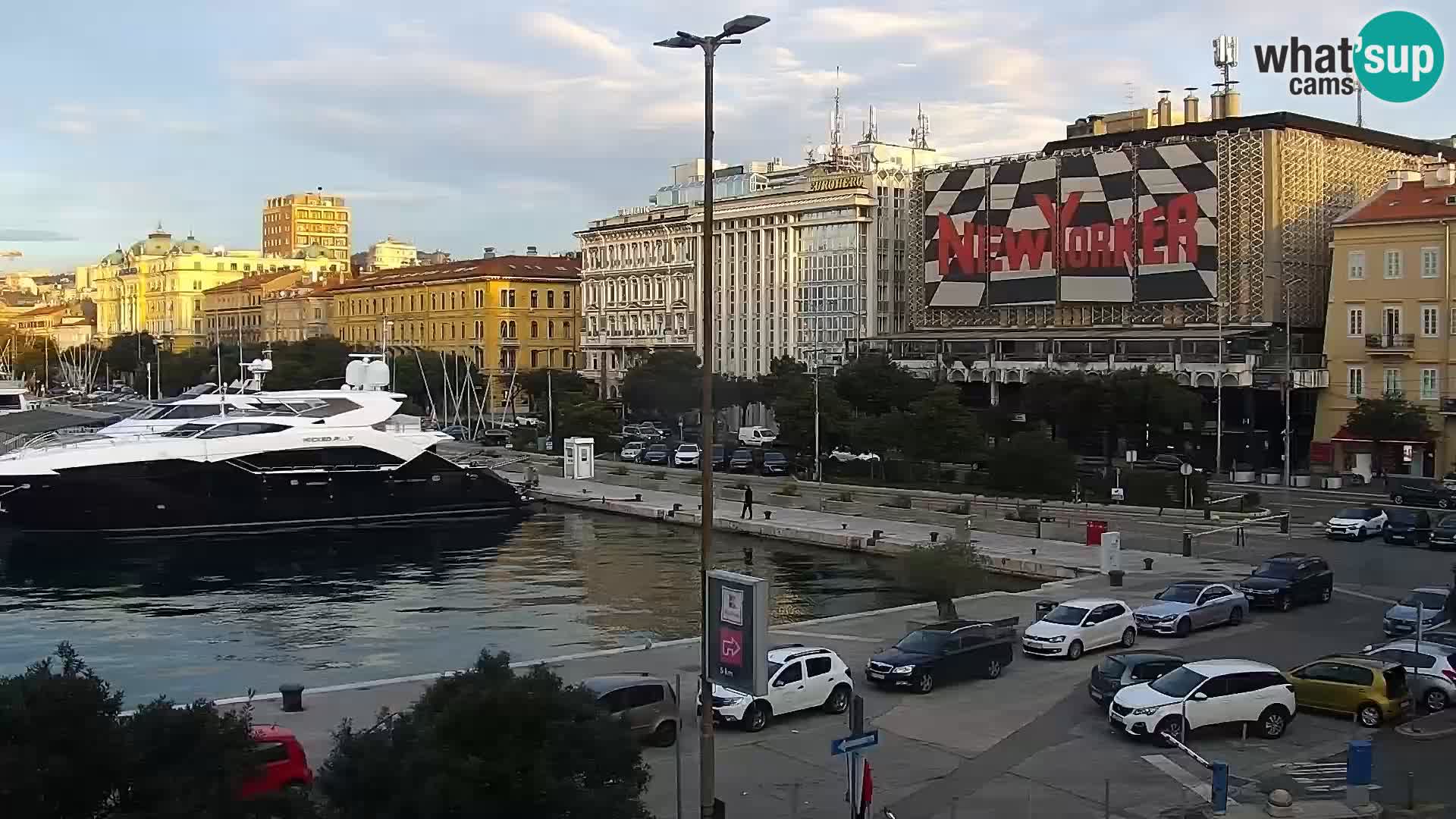 The Riva and Marina in Rijeka  – Live Webcam Croatia