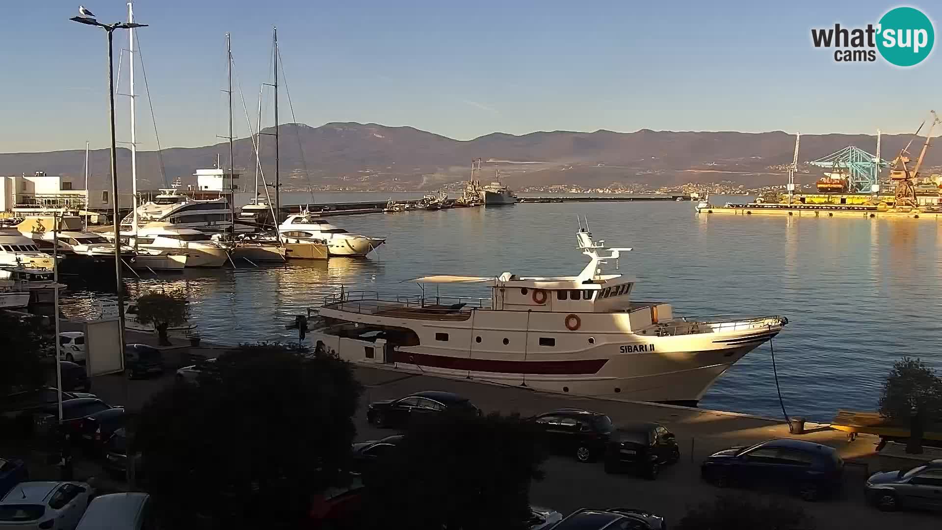 La Riva y Marina en Rijeka – Webcam en vivo Croacia