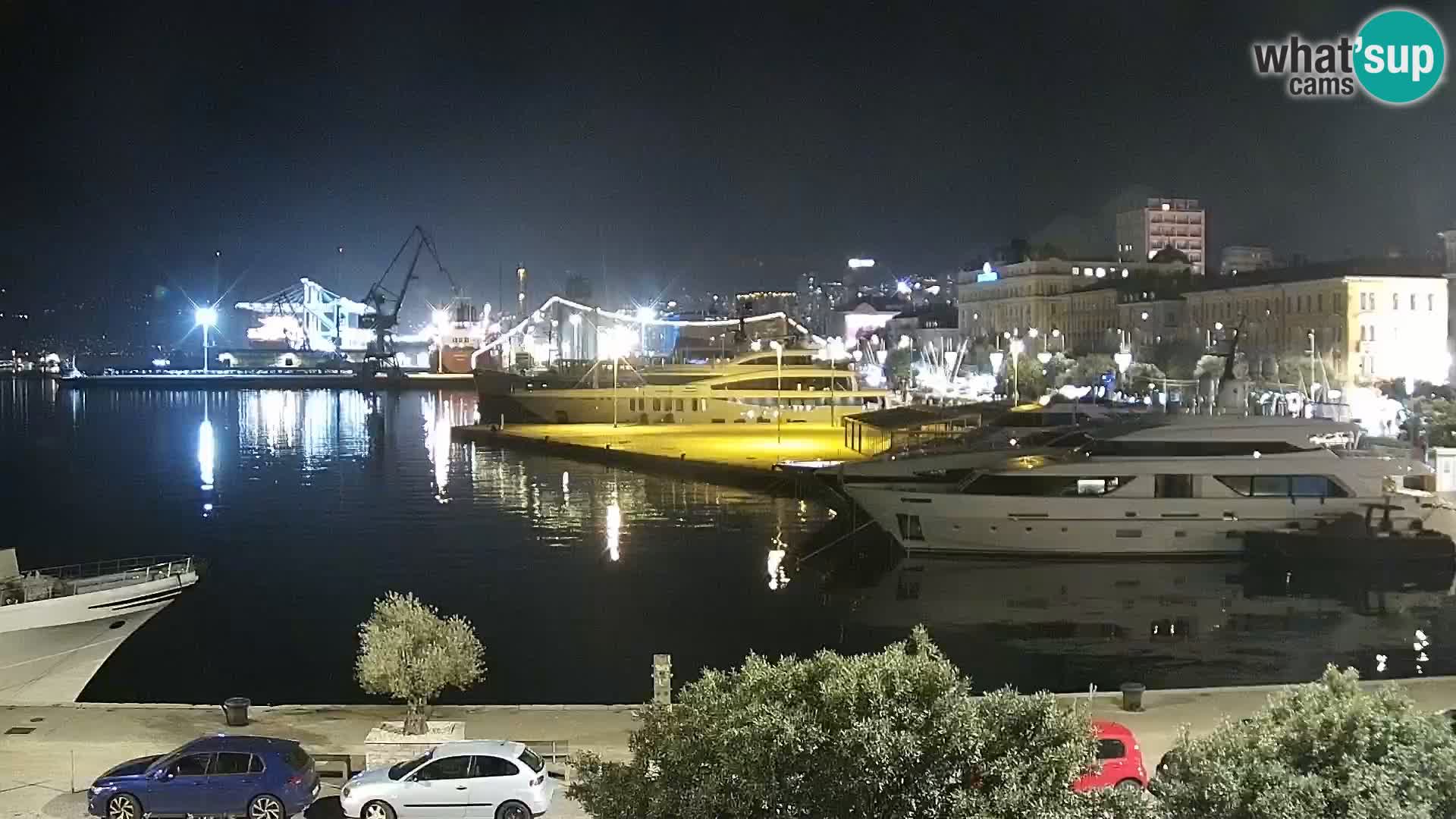 The Riva and Marina in Rijeka  – Live Webcam Croatia