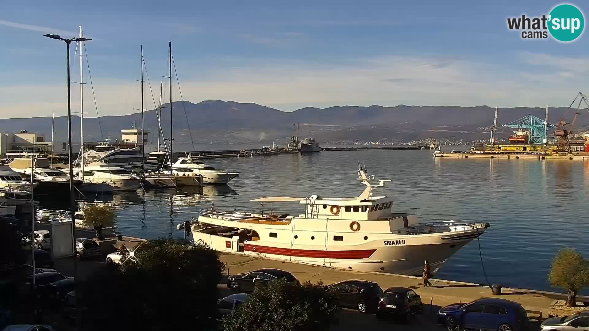 Die Riva und Marina in Rijeka – Live Webcam Kroatien
