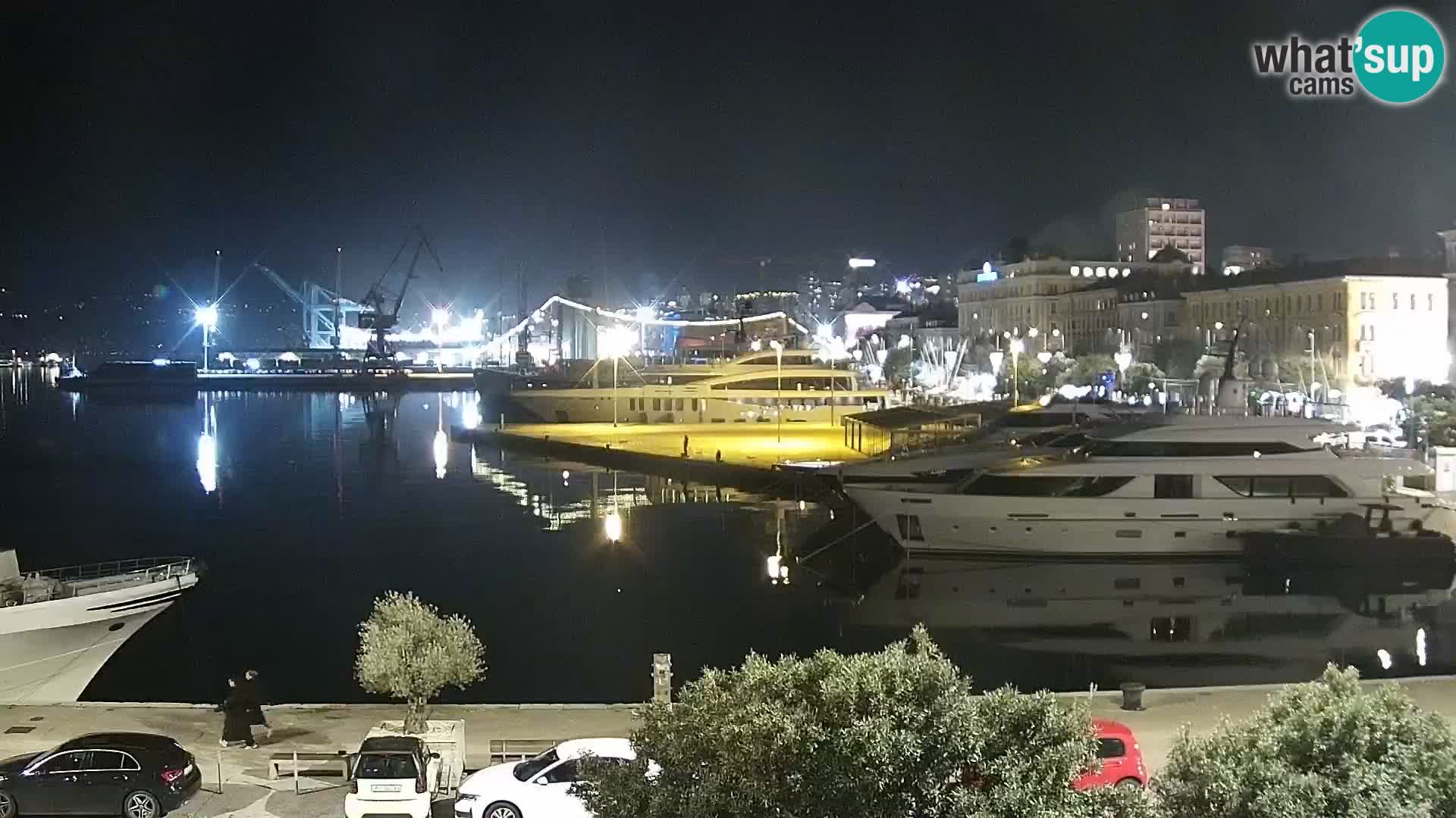 La Riva y Marina en Rijeka – Webcam en vivo Croacia