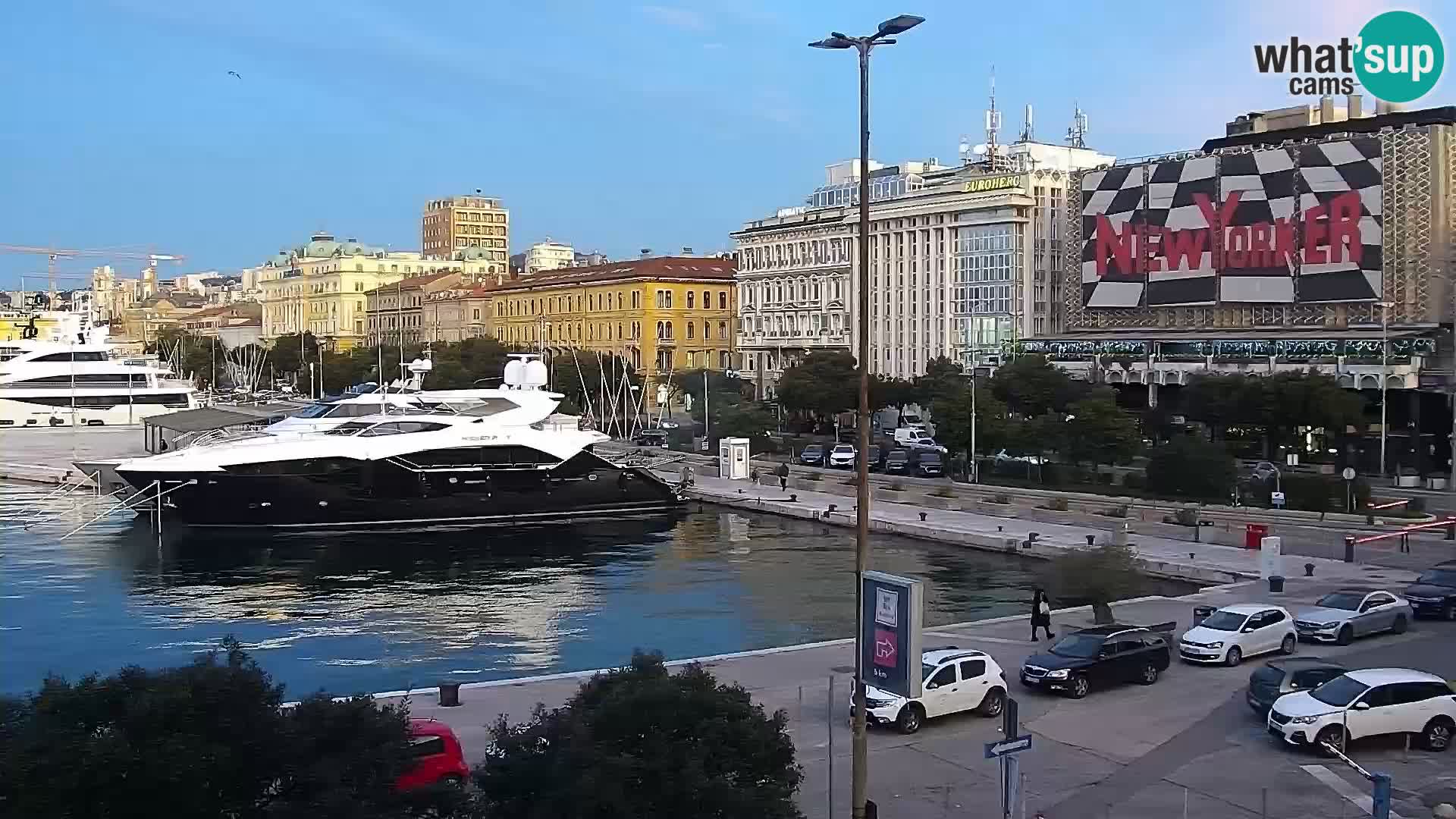 La Riva y Marina en Rijeka – Webcam en vivo Croacia