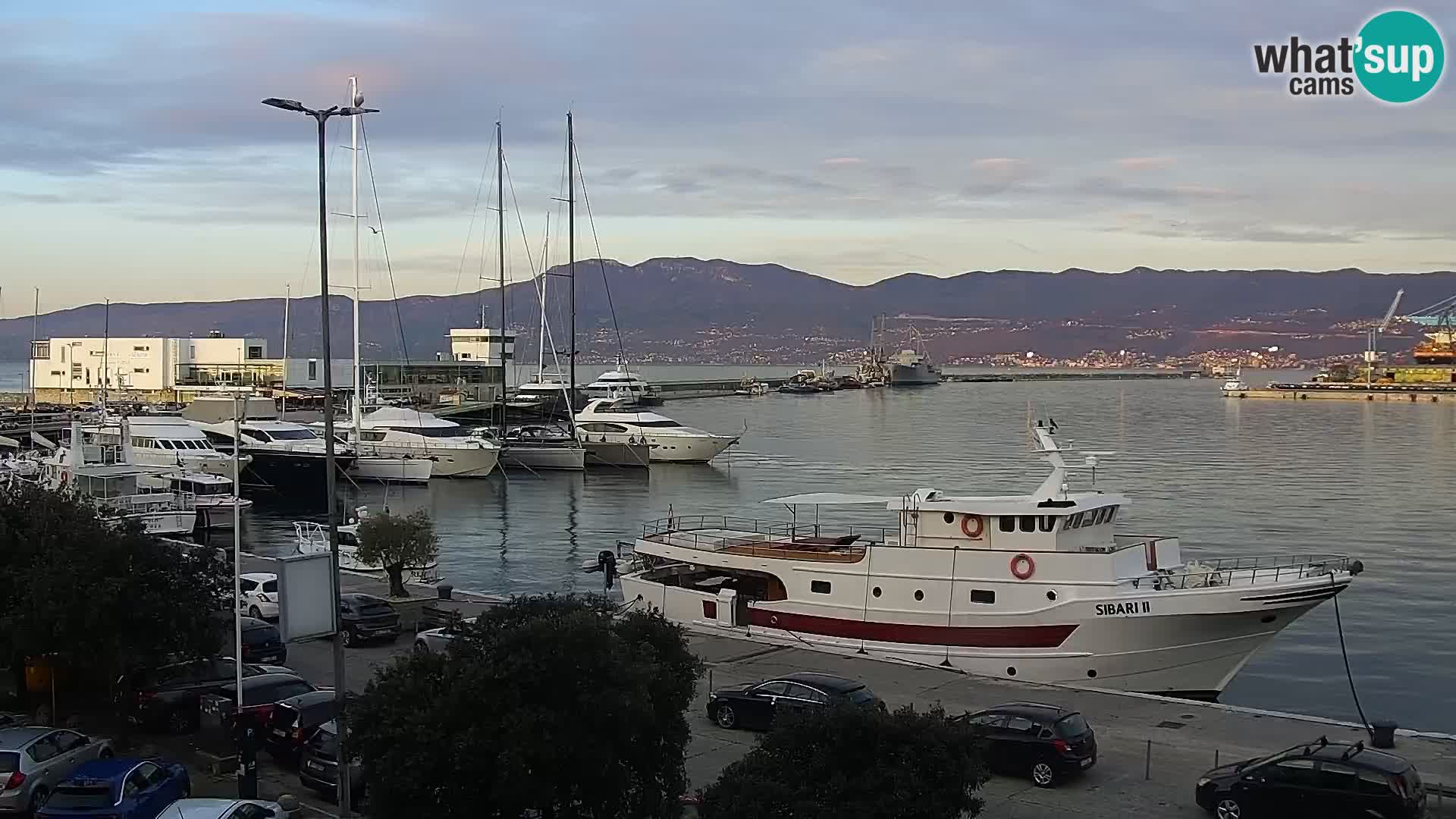 La Riva e la Marina a Rijeka (Fiume) – Live Webcam Croazia