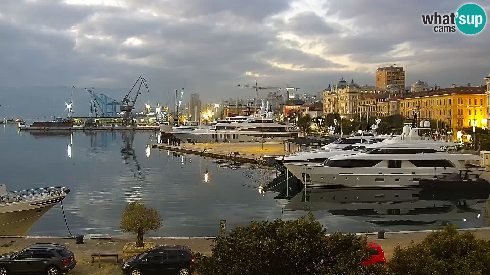 The Riva and Marina in Rijeka  – Live Webcam Croatia