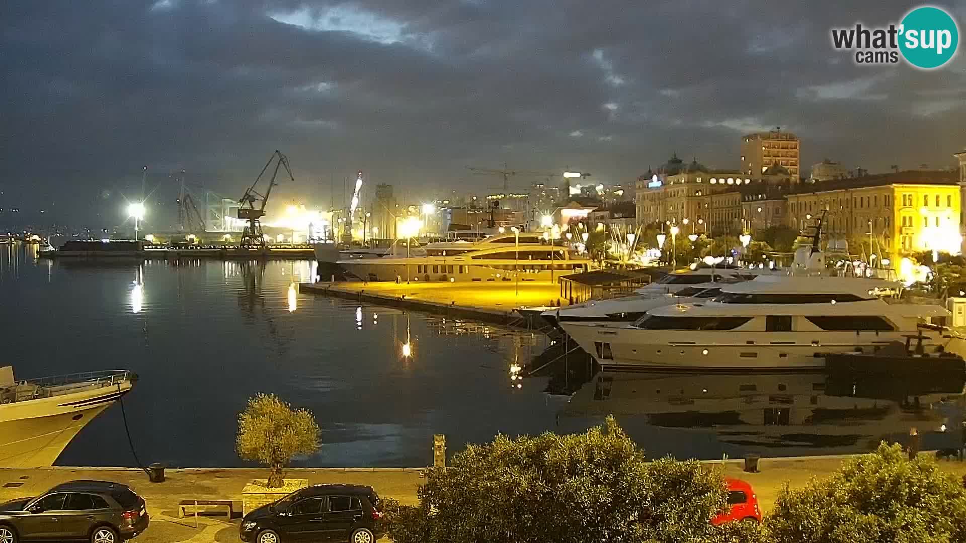 Die Riva und Marina in Rijeka – Live Webcam Kroatien