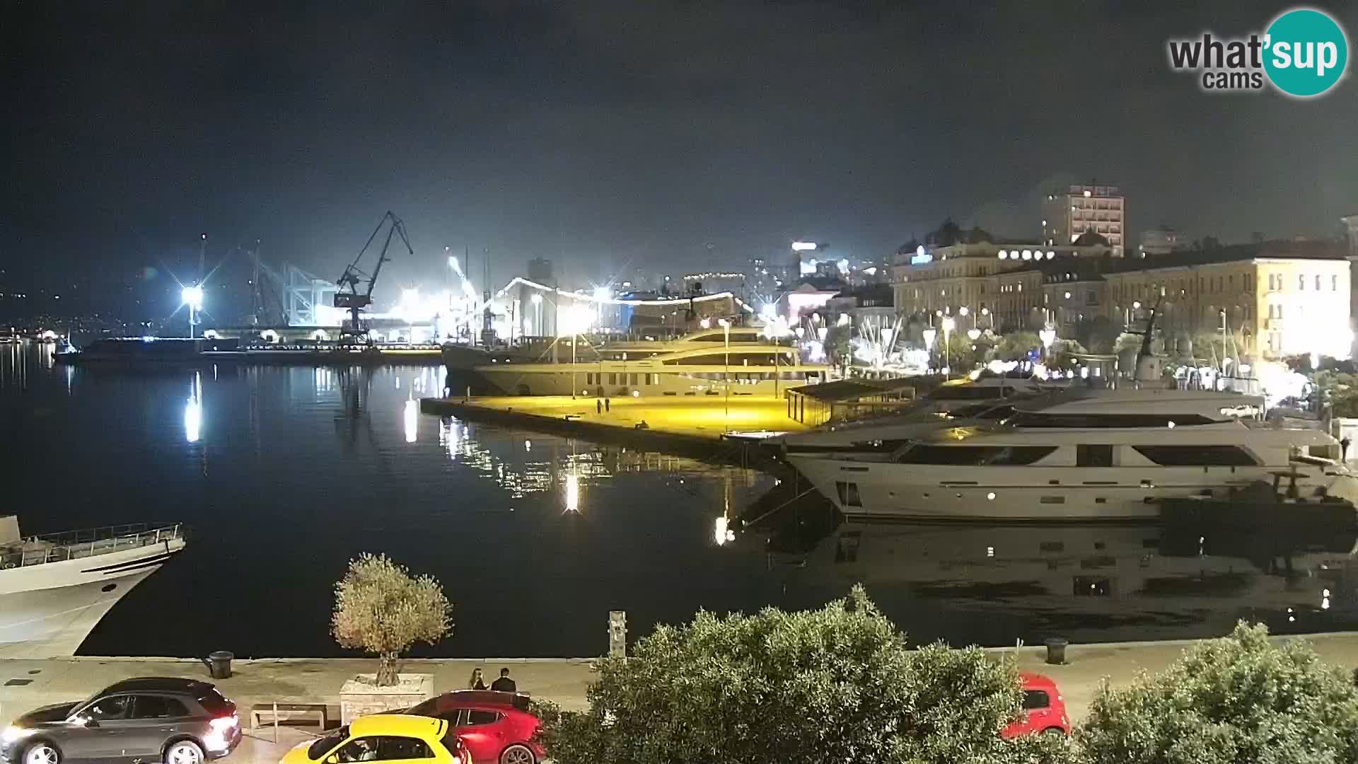 The Riva and Marina in Rijeka  – Live Webcam Croatia