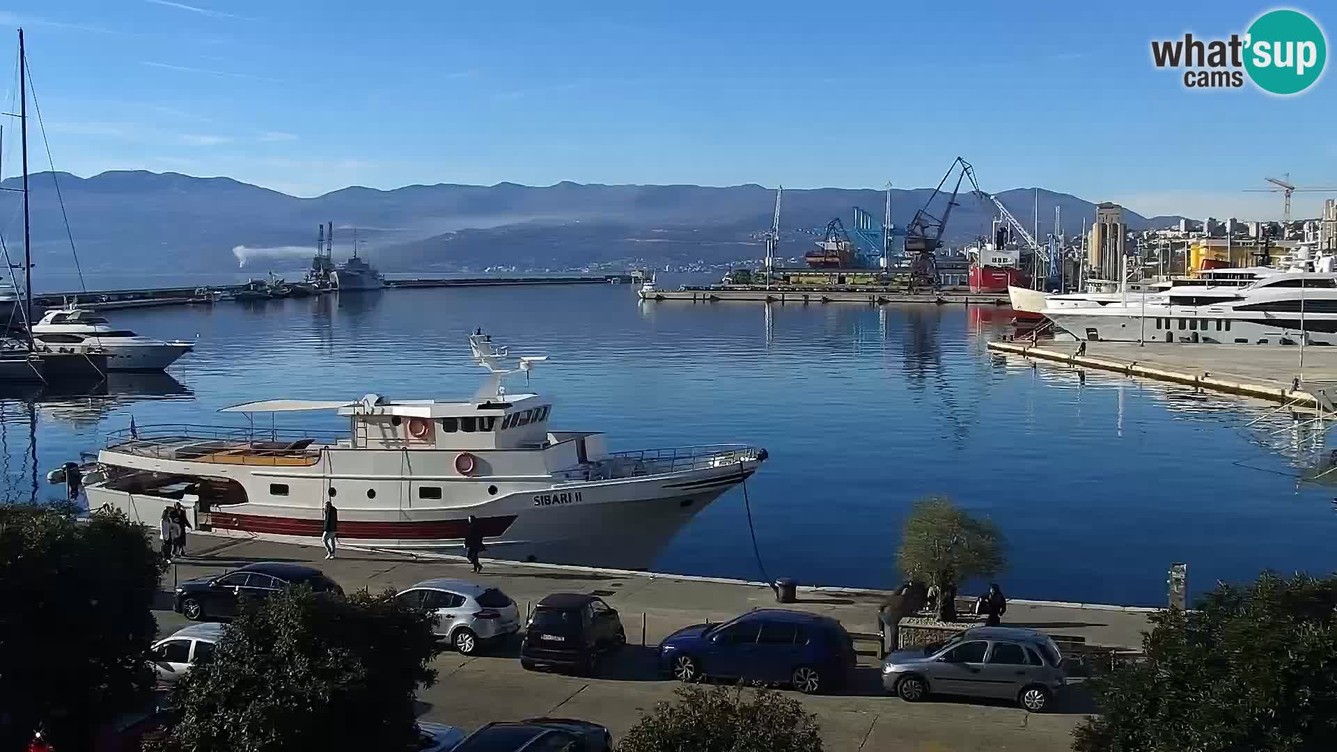 La Riva e la Marina a Rijeka (Fiume) – Live Webcam Croazia