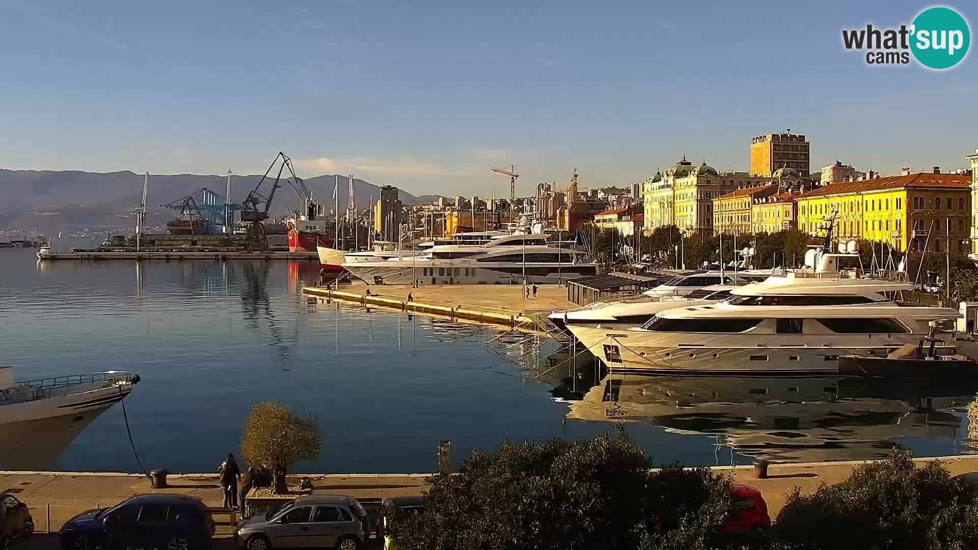 Die Riva und Marina in Rijeka – Live Webcam Kroatien