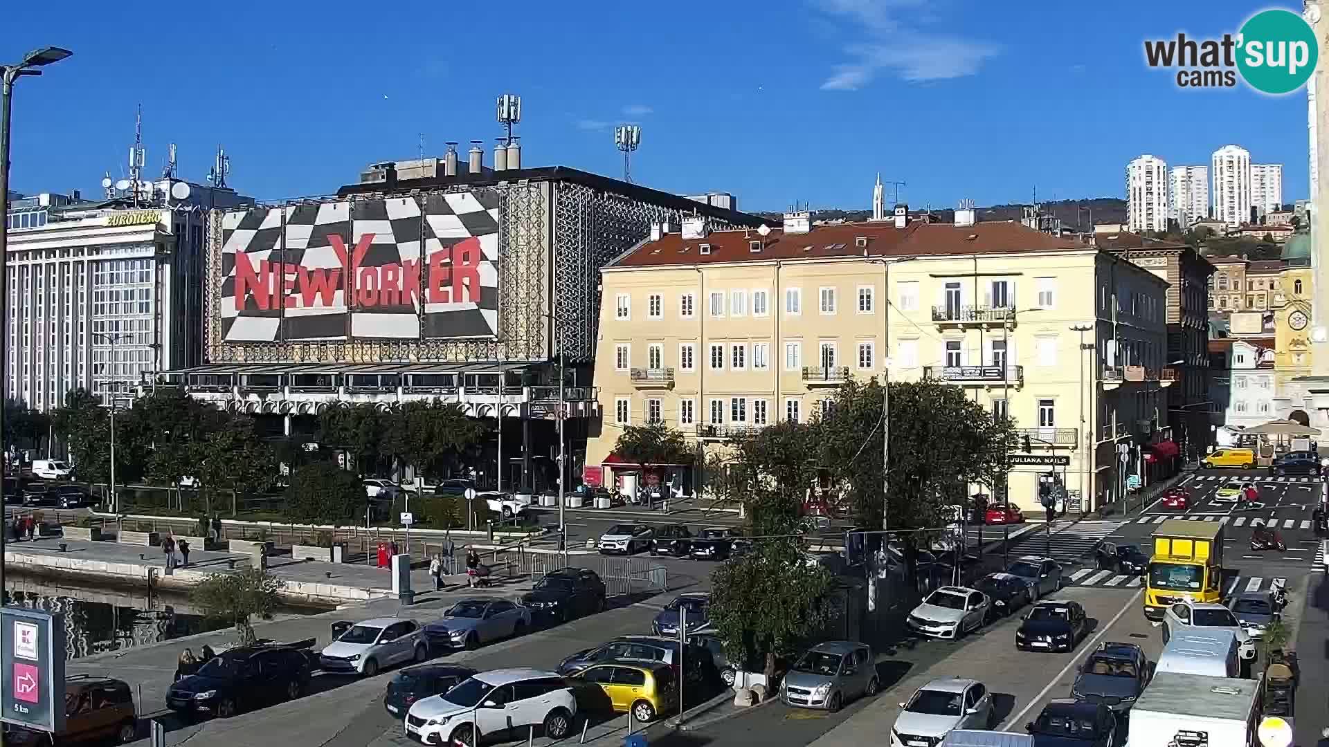 The Riva and Marina in Rijeka  – Live Webcam Croatia