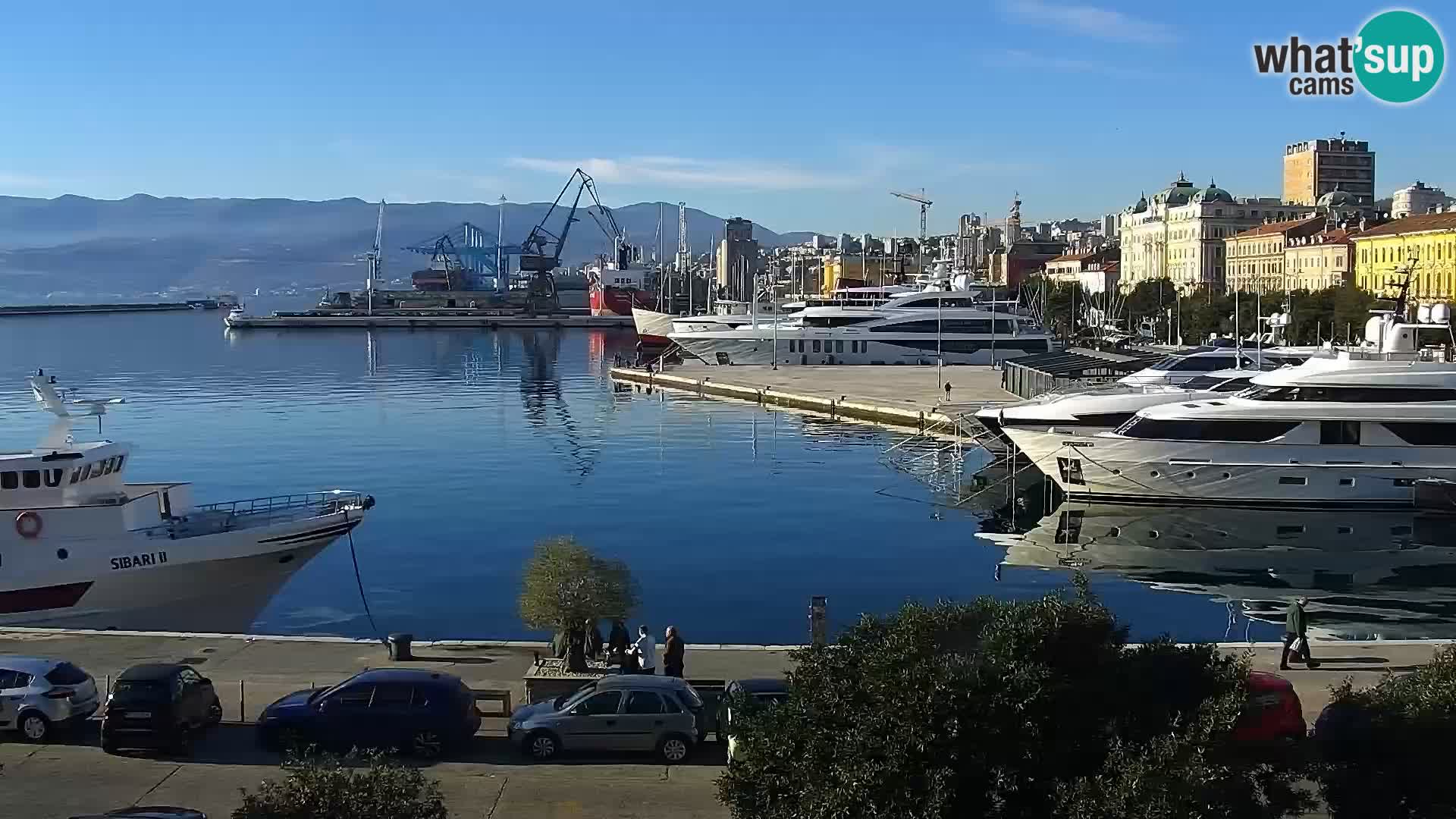 Die Riva und Marina in Rijeka – Live Webcam Kroatien
