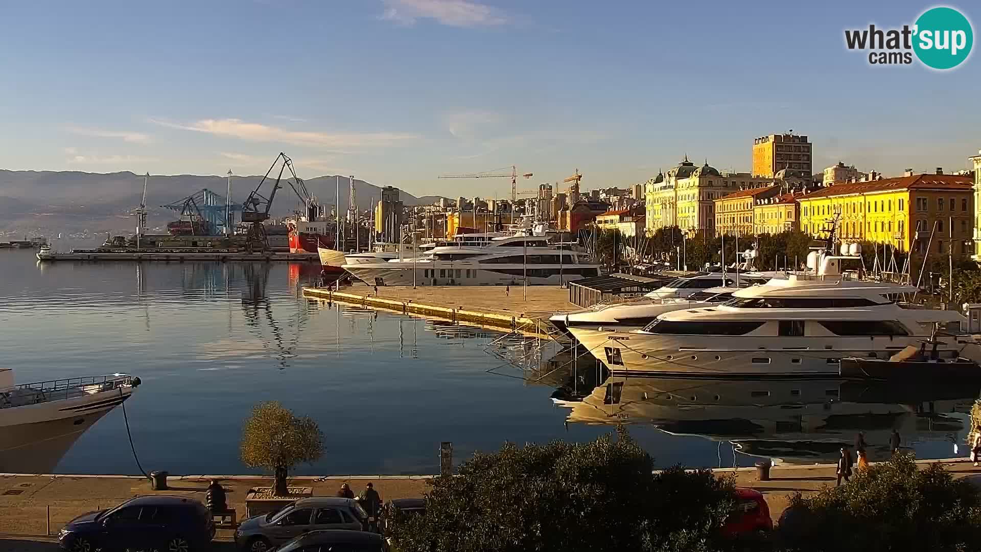 The Riva and Marina in Rijeka  – Live Webcam Croatia