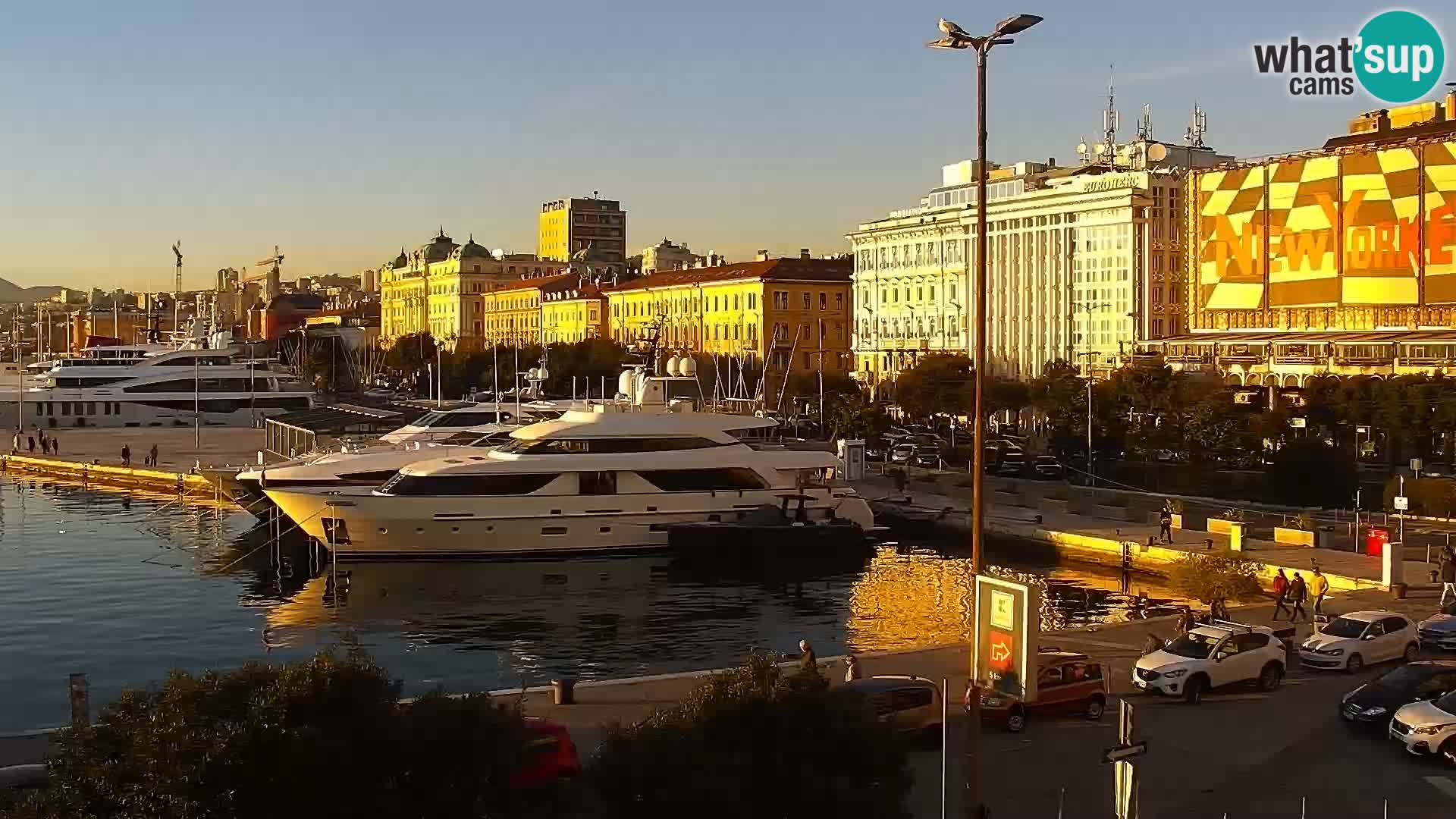 La Riva et Marina à Rijeka – Live Webcam Croatie