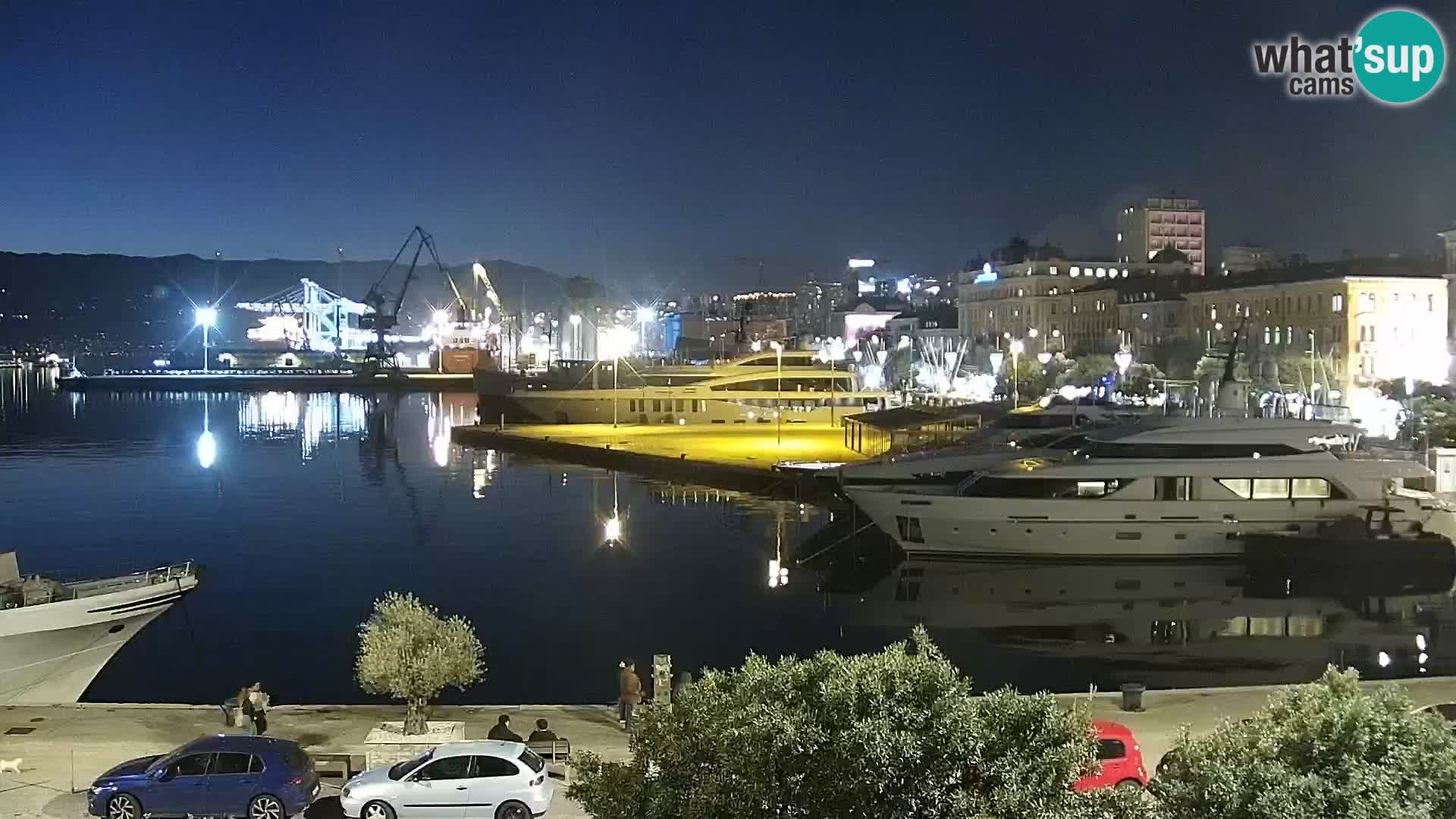 Die Riva und Marina in Rijeka – Live Webcam Kroatien